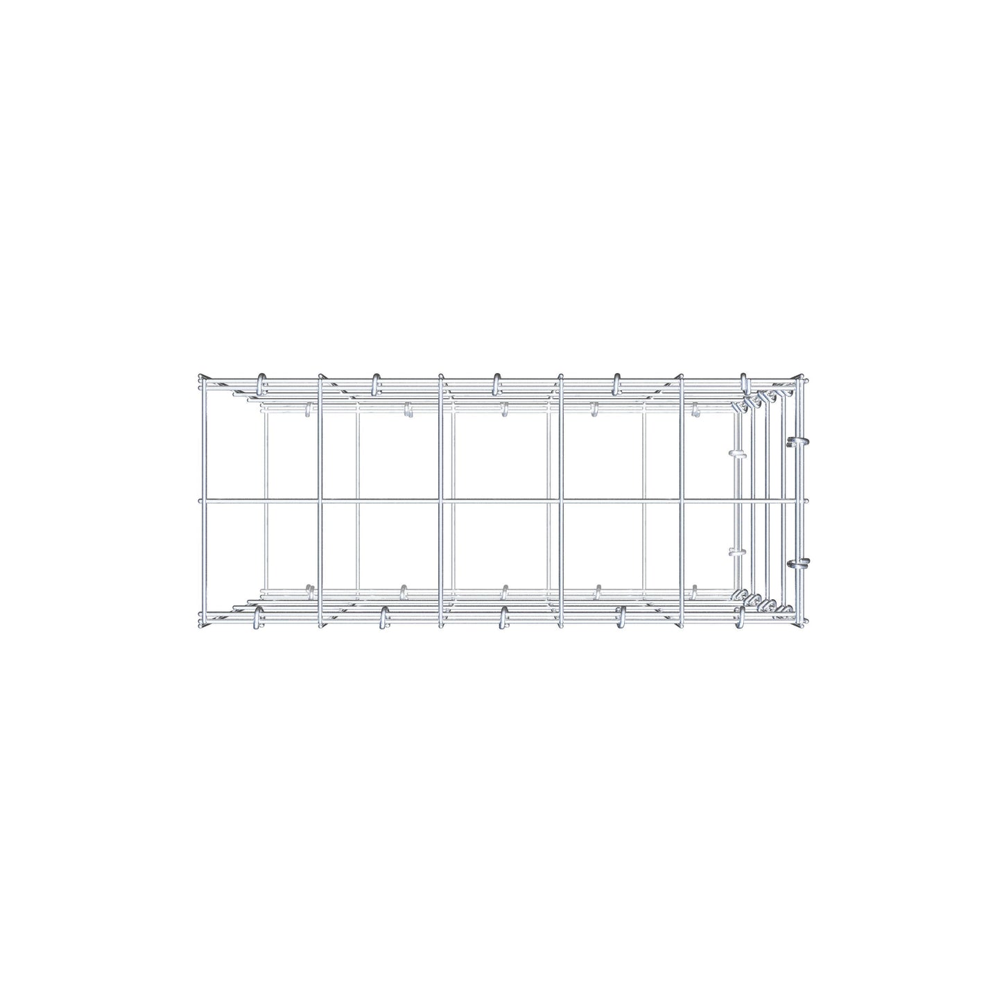 Gabião Tipo 2 50 cm x 40 cm x 20 cm (C x A x P), malhagem 10 cm x 10 cm, anel C