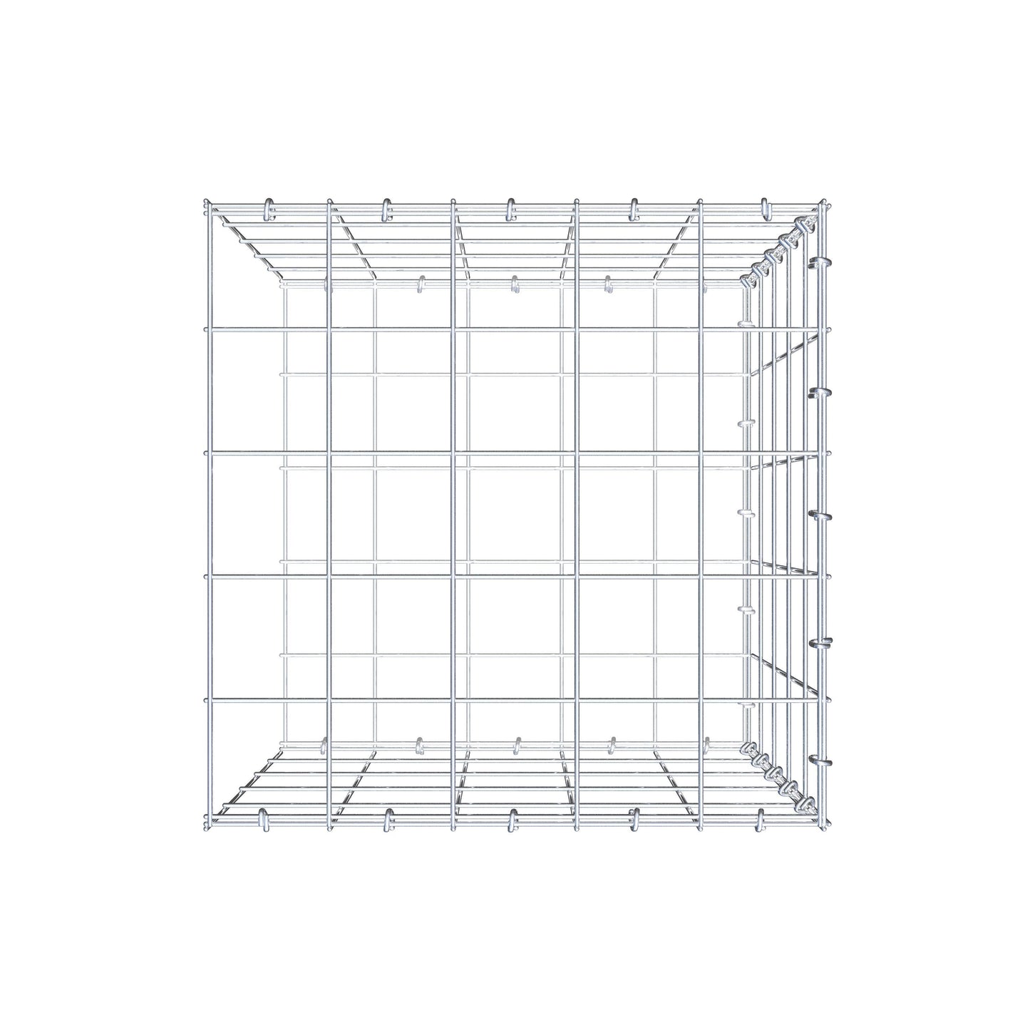 Extra gabion typ 2 50 cm x 50 cm x 50 cm (L x H x D), maskstorlek 10 cm x 10 cm, C-ring
