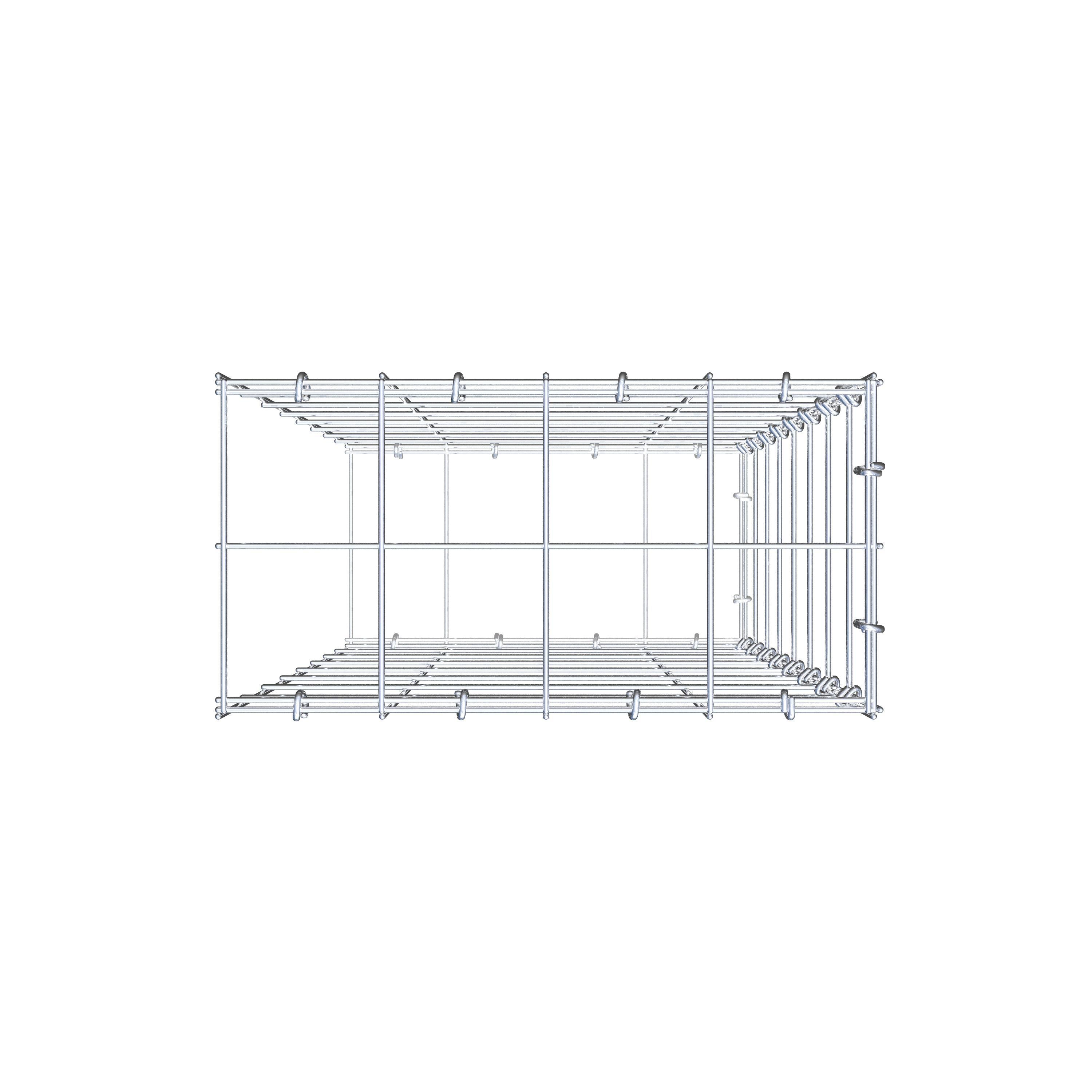 Anbaugabione Typ 2 80 cm x 40 cm x 20 cm (L x H x T), Maschenweite 10 cm x 10 cm, C-Ring