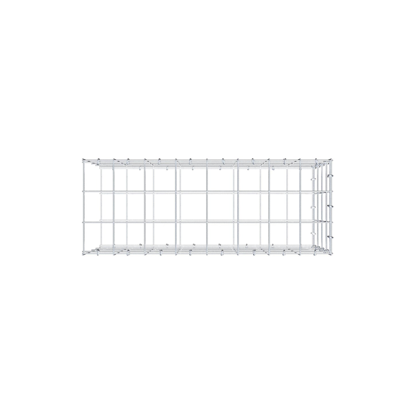 Anbaugabione Typ 2 80 cm x 40 cm x 30 cm (L x H x T), Maschenweite 10 cm x 10 cm, C-Ring