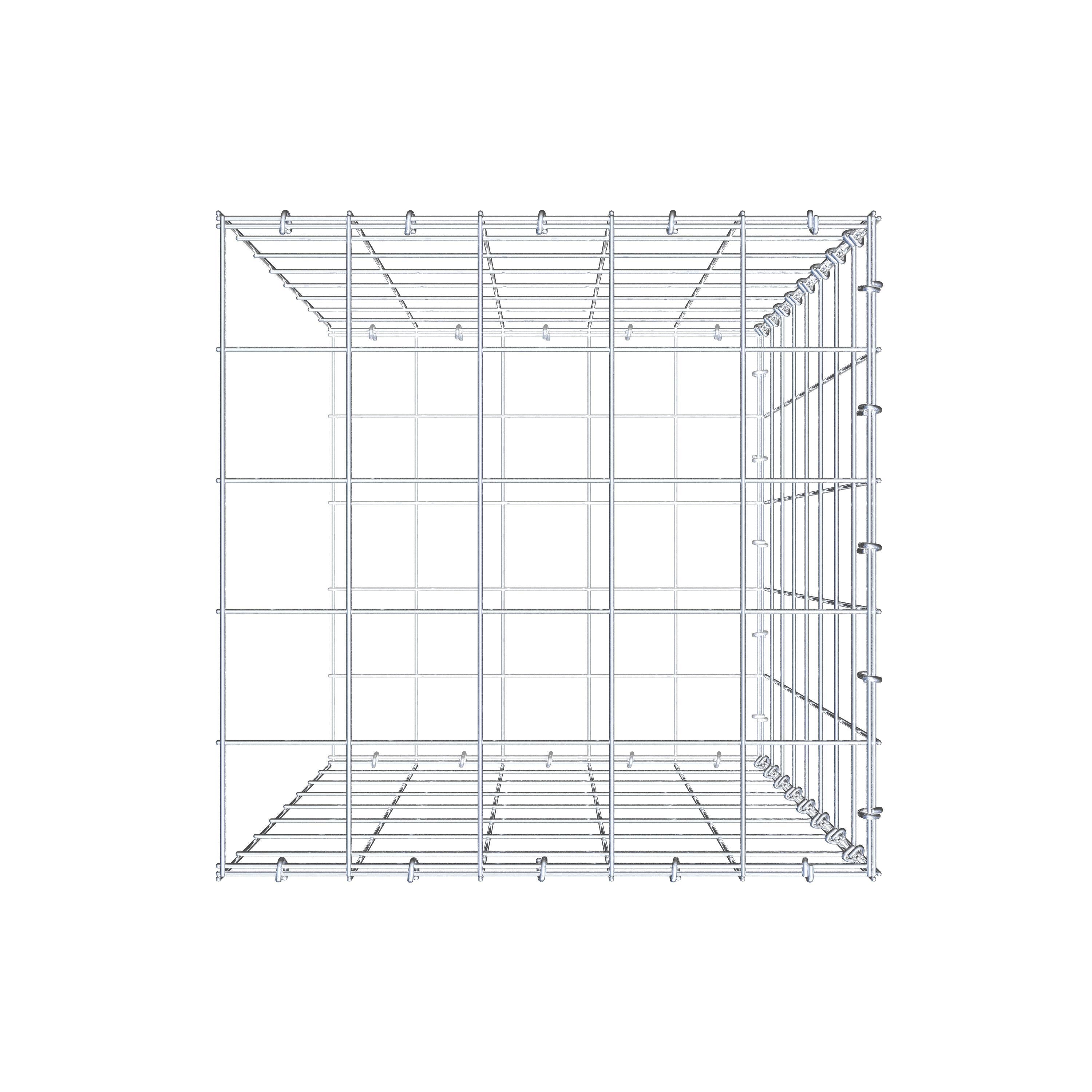 Anbaugabione Typ 2 80 cm x 50 cm x 50 cm (L x H x T), Maschenweite 10 cm x 10 cm, C-Ring