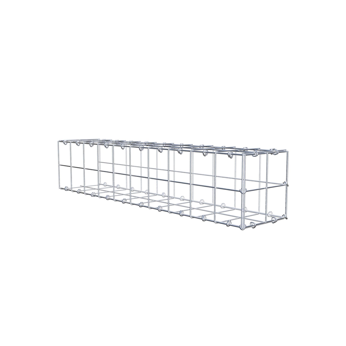 Monteret gabion type 2 100 cm x 20 cm x 20 cm (L x H x D), maskestørrelse 10 cm x 10 cm, C-ring