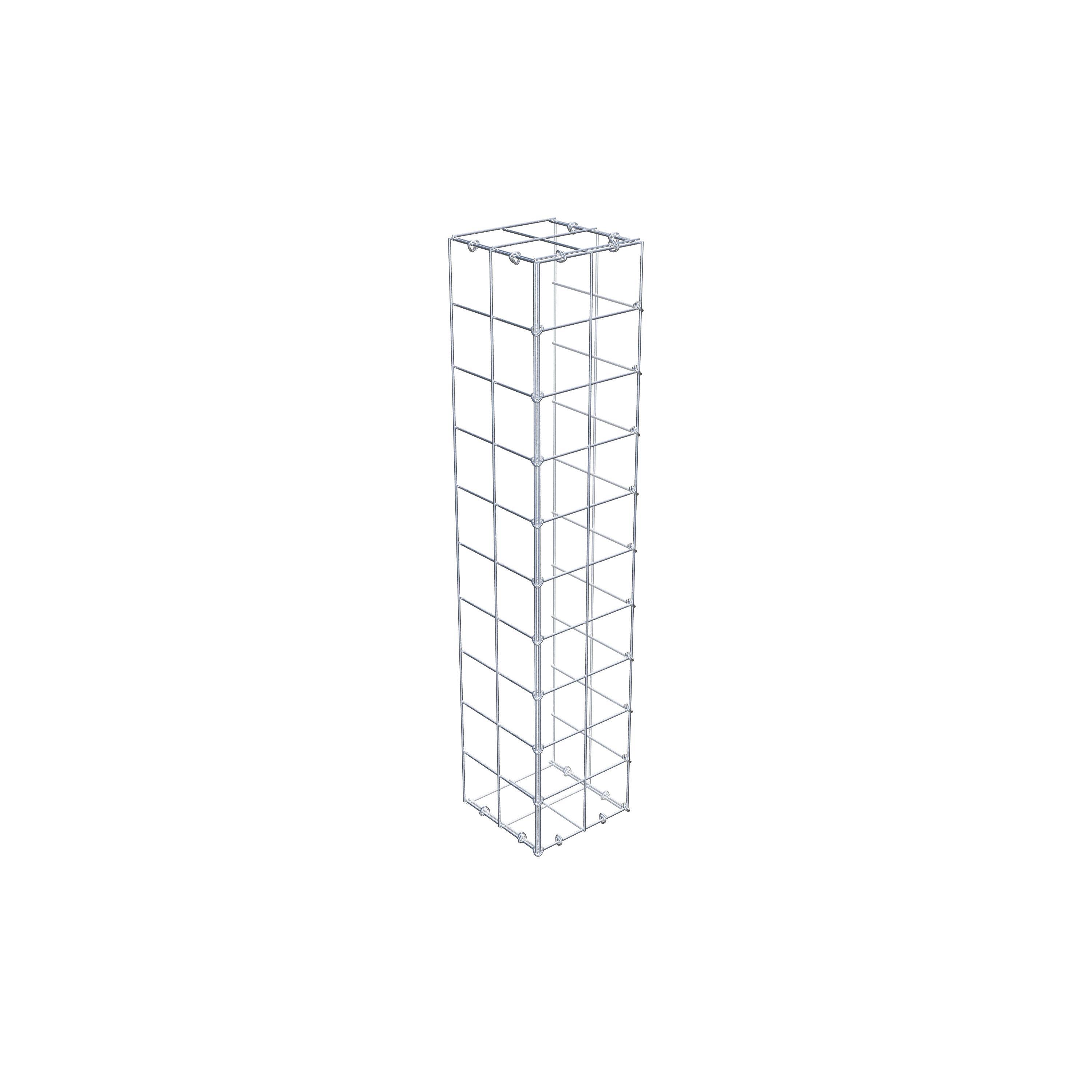 Mounted gabion type 2 100 cm x 20 cm x 20 cm (L x H x D), mesh size 10 cm x 10 cm, C-ring