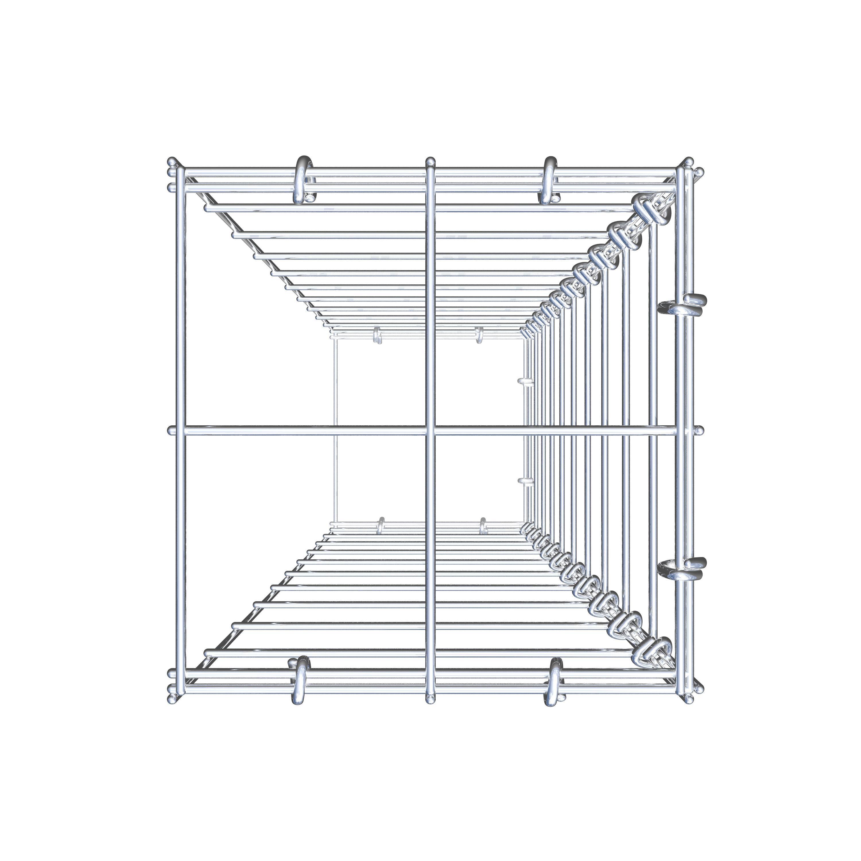 Mounted gabion type 2 100 cm x 20 cm x 20 cm (L x H x D), mesh size 10 cm x 10 cm, C-ring