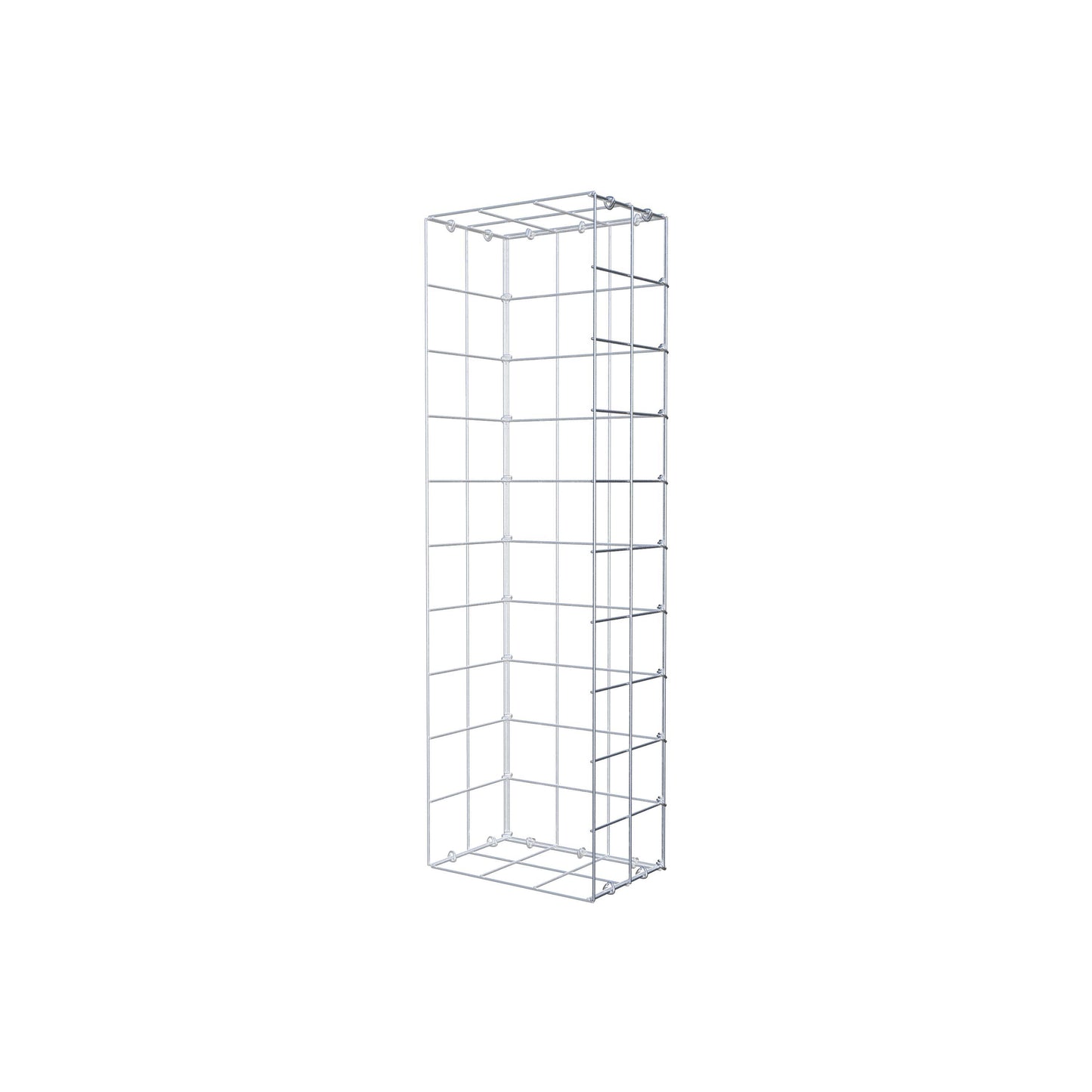 Monteret gabion type 2 100 cm x 20 cm x 30 cm (L x H x D), maskestørrelse 10 cm x 10 cm, C-ring