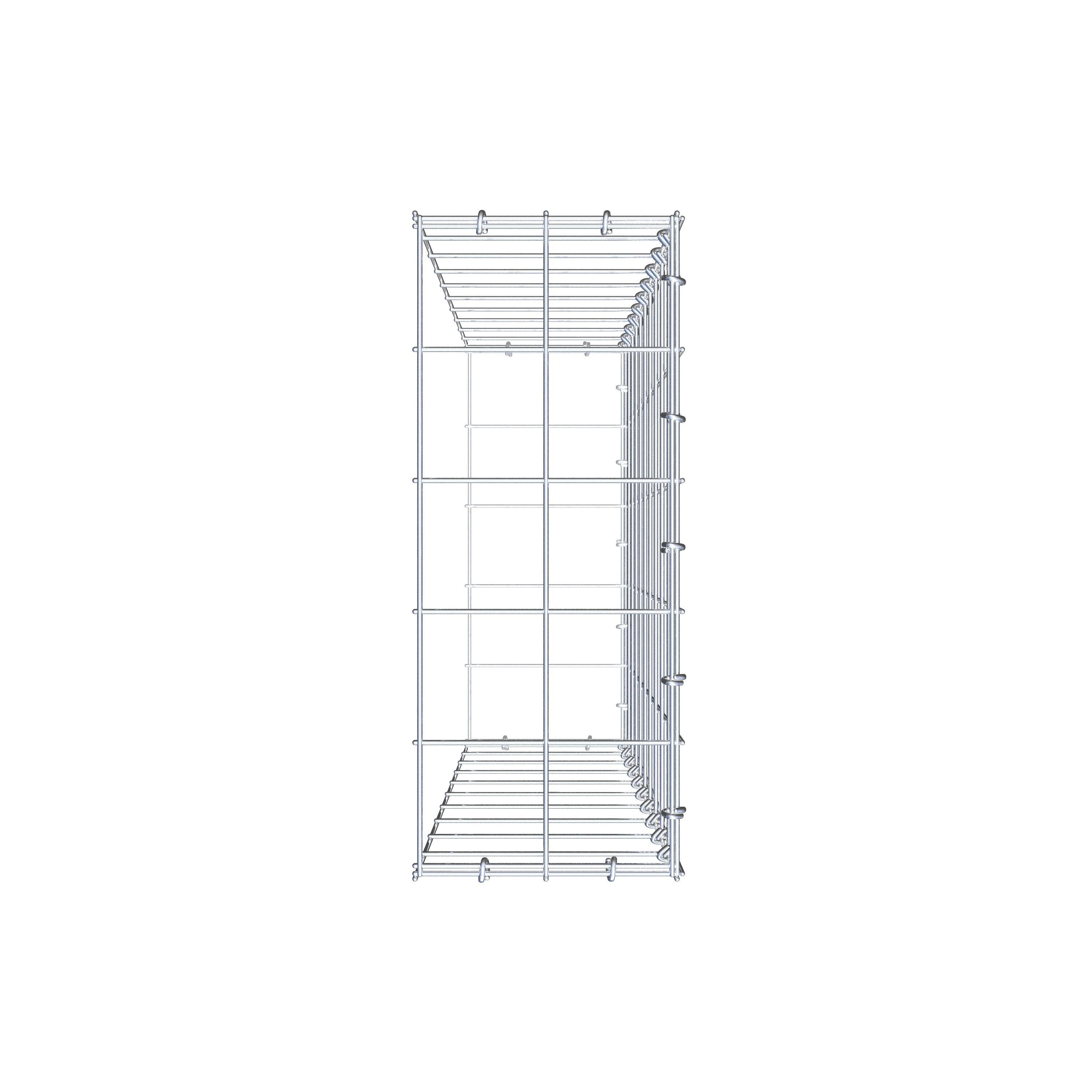 Anbaugabione Typ 2 100 cm x 20 cm x 50 cm (L x H x T), Maschenweite 10 cm x 10 cm, C-Ring