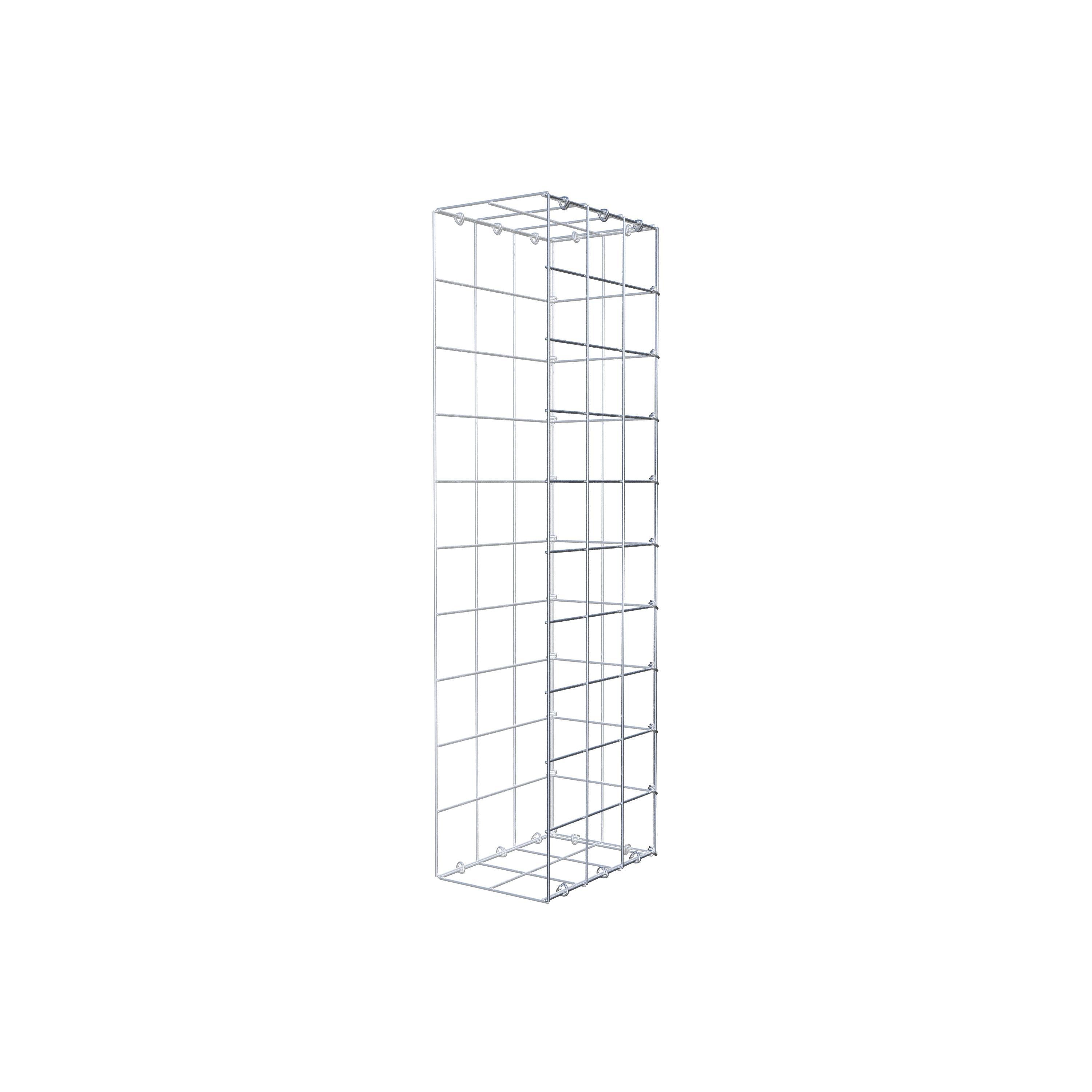 Type 2 oplegkorf 100 cm x 30 cm x 20 cm (L x H x D), maaswijdte 10 cm x 10 cm, C-ring