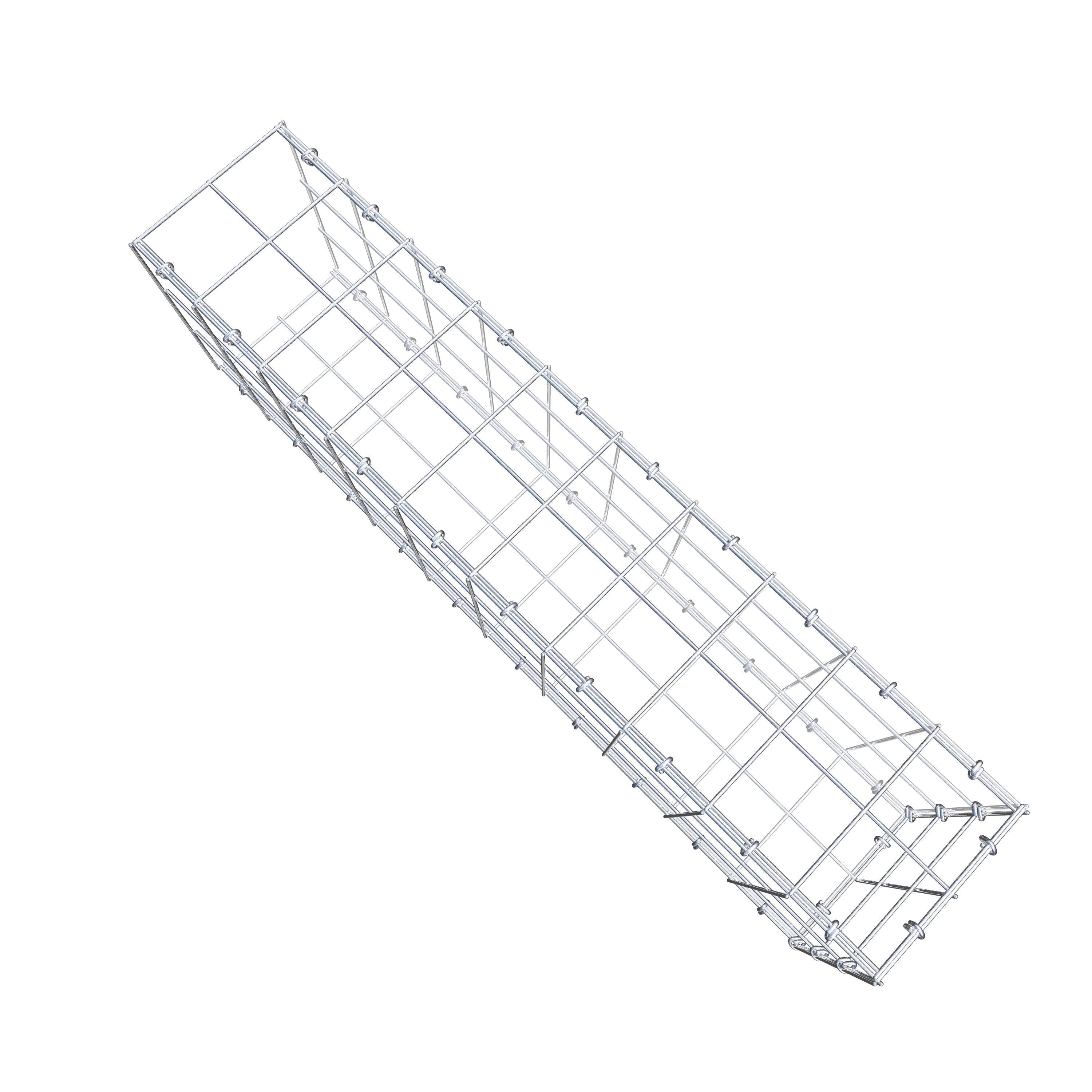 Type 2 oplegkorf 100 cm x 30 cm x 20 cm (L x H x D), maaswijdte 10 cm x 10 cm, C-ring