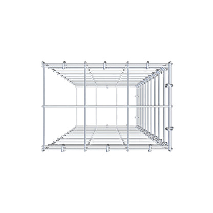 Anbaugabione Typ 2 100 cm x 30 cm x 20 cm (L x H x T), Maschenweite 10 cm x 10 cm, C-Ring