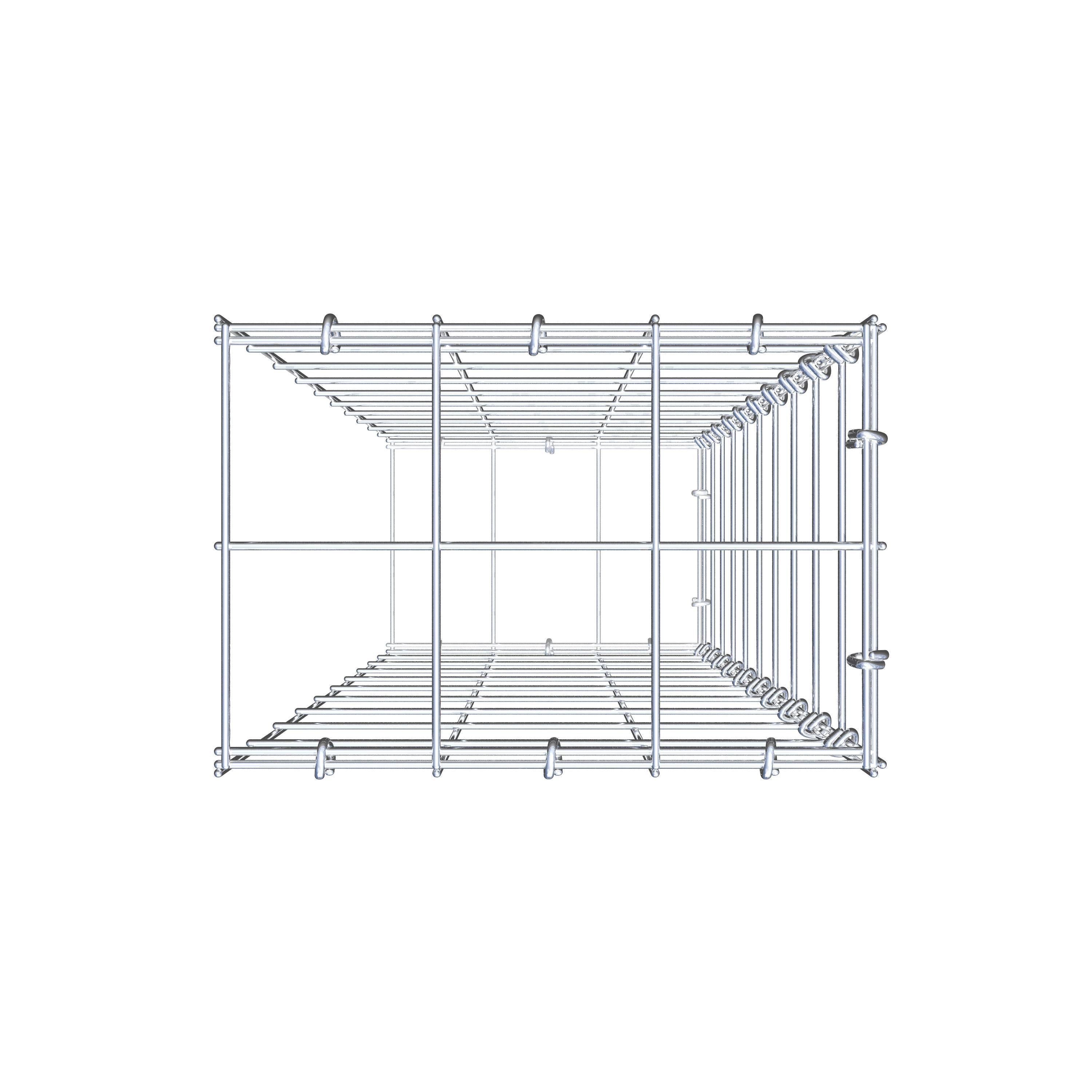 Gabbione aggiuntivo di tipo 2 100 cm x 30 cm x 20 cm (L x A x P), maglia 10 cm x 10 cm, anello a C