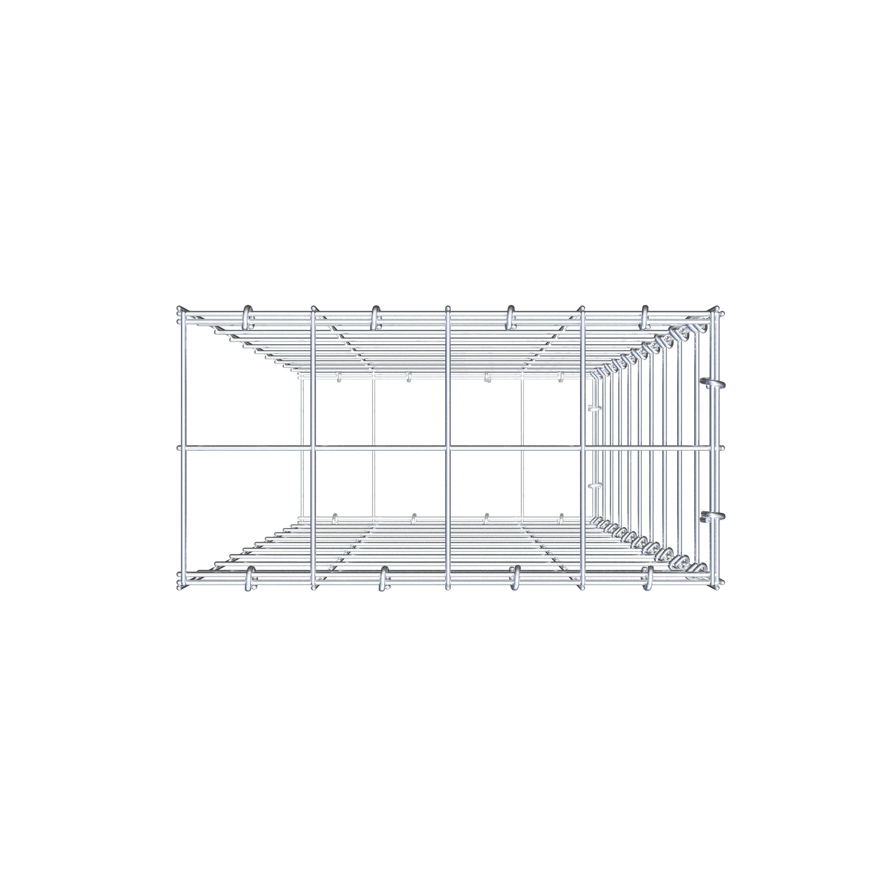 Anbaugabione Typ 2 100 cm x 40 cm x 20 cm (L x H x T), Maschenweite 10 cm x 10 cm, C-Ring