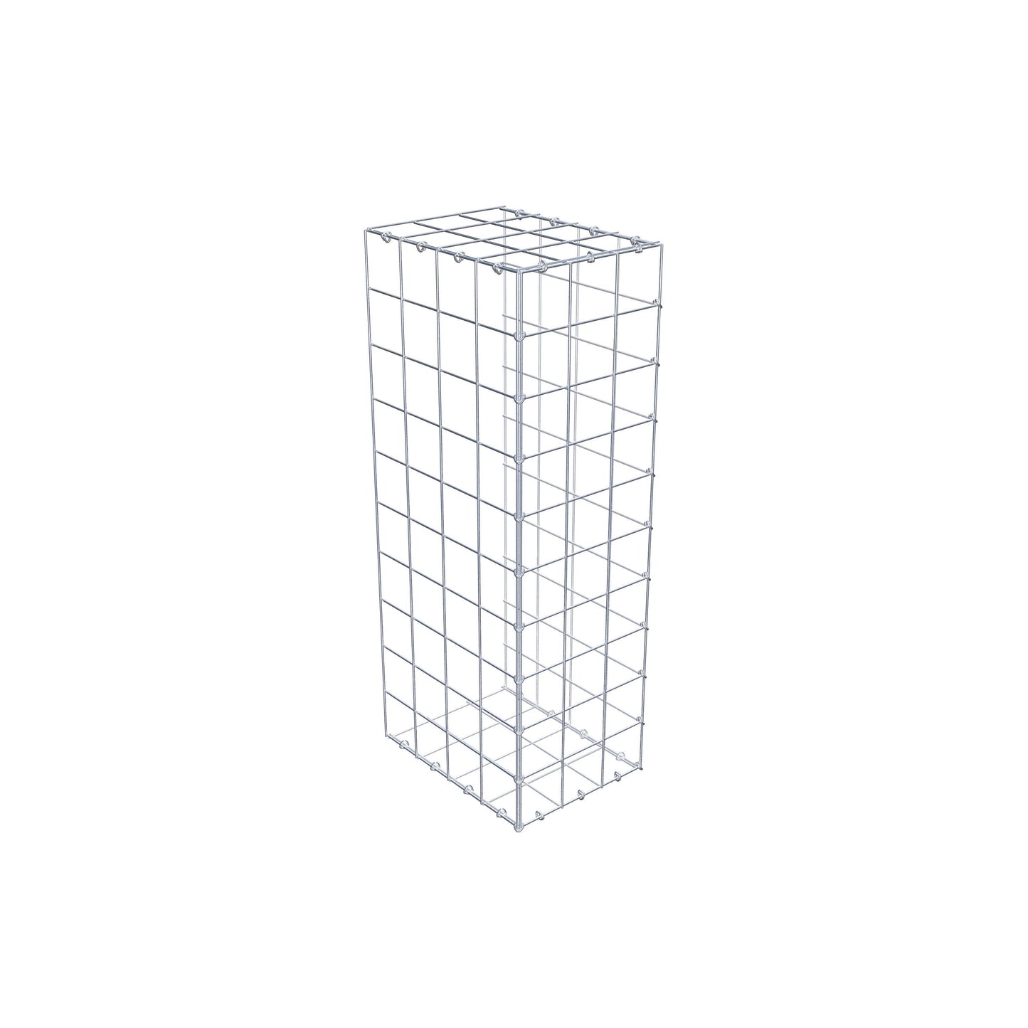 Mounted gabion type 2 100 cm x 40 cm x 30 cm (L x H x D), mesh size 10 cm x 10 cm, C-ring