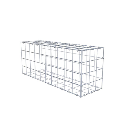Mounted gabion type 2 100 cm x 40 cm x 30 cm (L x H x D), mesh size 10 cm x 10 cm, C-ring
