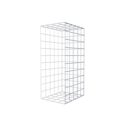 Typ 2 påbyggnadsgabion 100 cm x 50 cm x 40 cm (L x H x D), maskstorlek 10 cm x 10 cm, C-ring