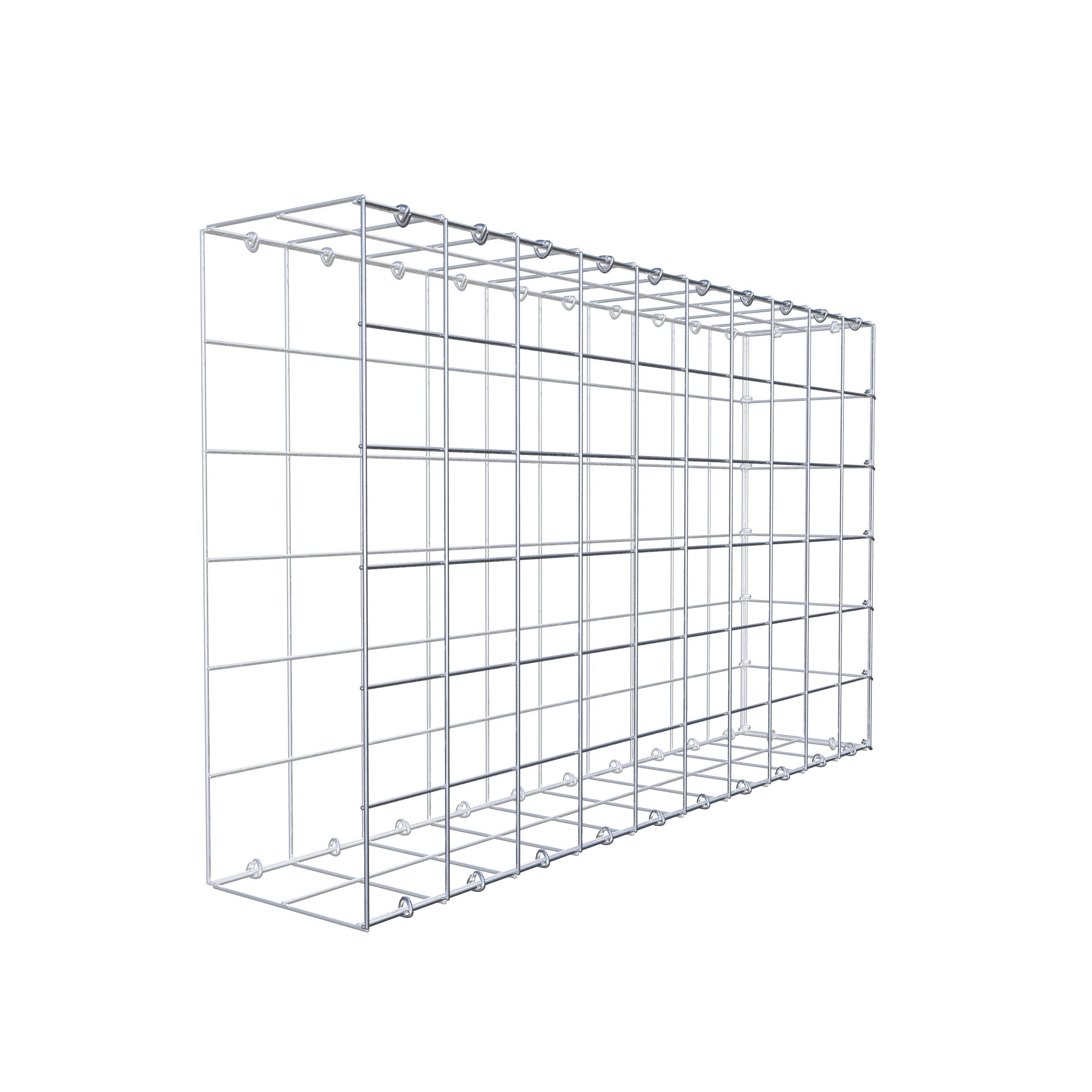 Monteret gabion type 2 100 cm x 60 cm x 20 cm (L x H x D), maskestørrelse 10 cm x 10 cm, C-ring