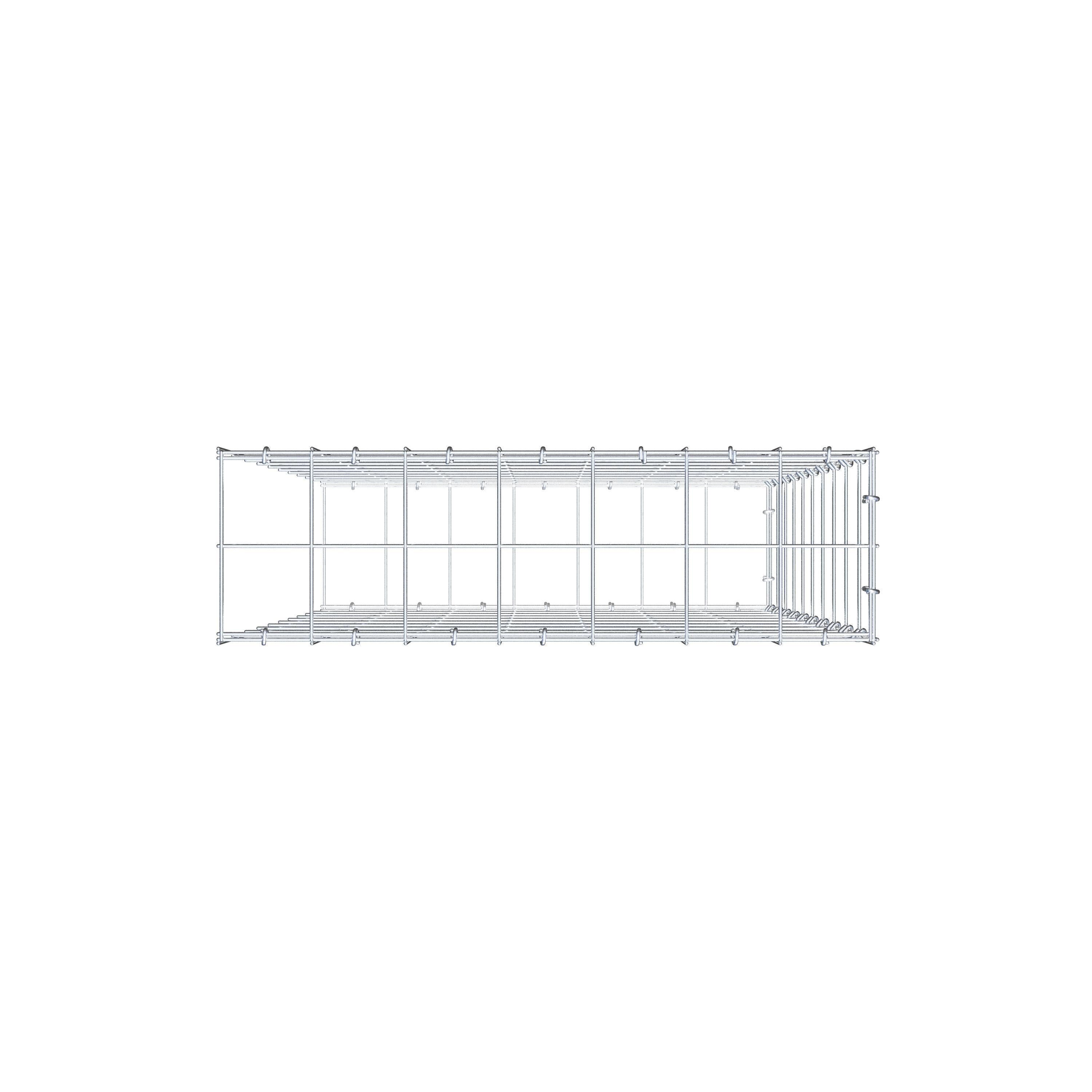 Gabião Tipo 2 100 cm x 70 cm x 20 cm (C x A x P), malhagem 10 cm x 10 cm, anel C