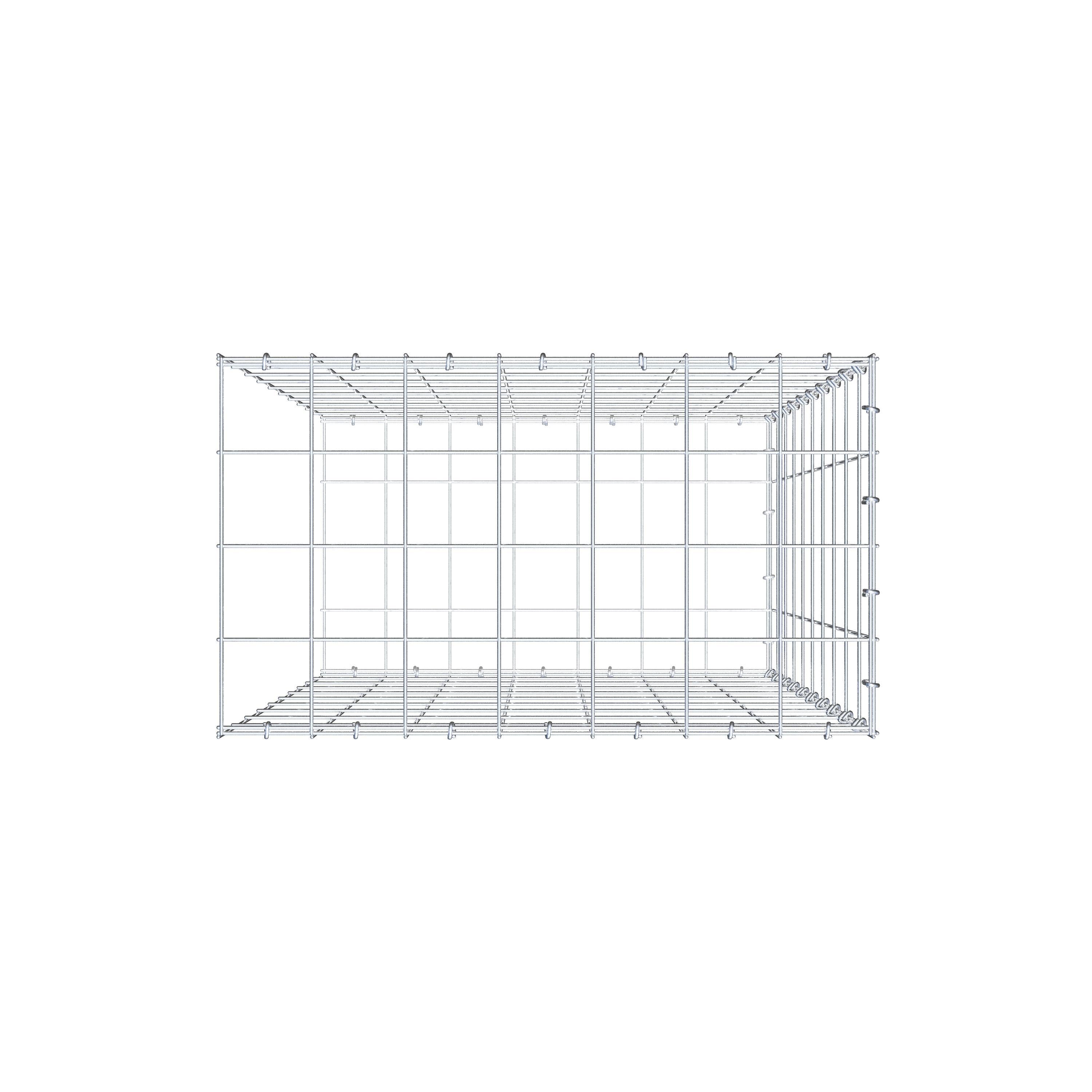 Anbaugabione Typ 2 100 cm x 70 cm x 40 cm (L x H x T), Maschenweite 10 cm x 10 cm, C-Ring