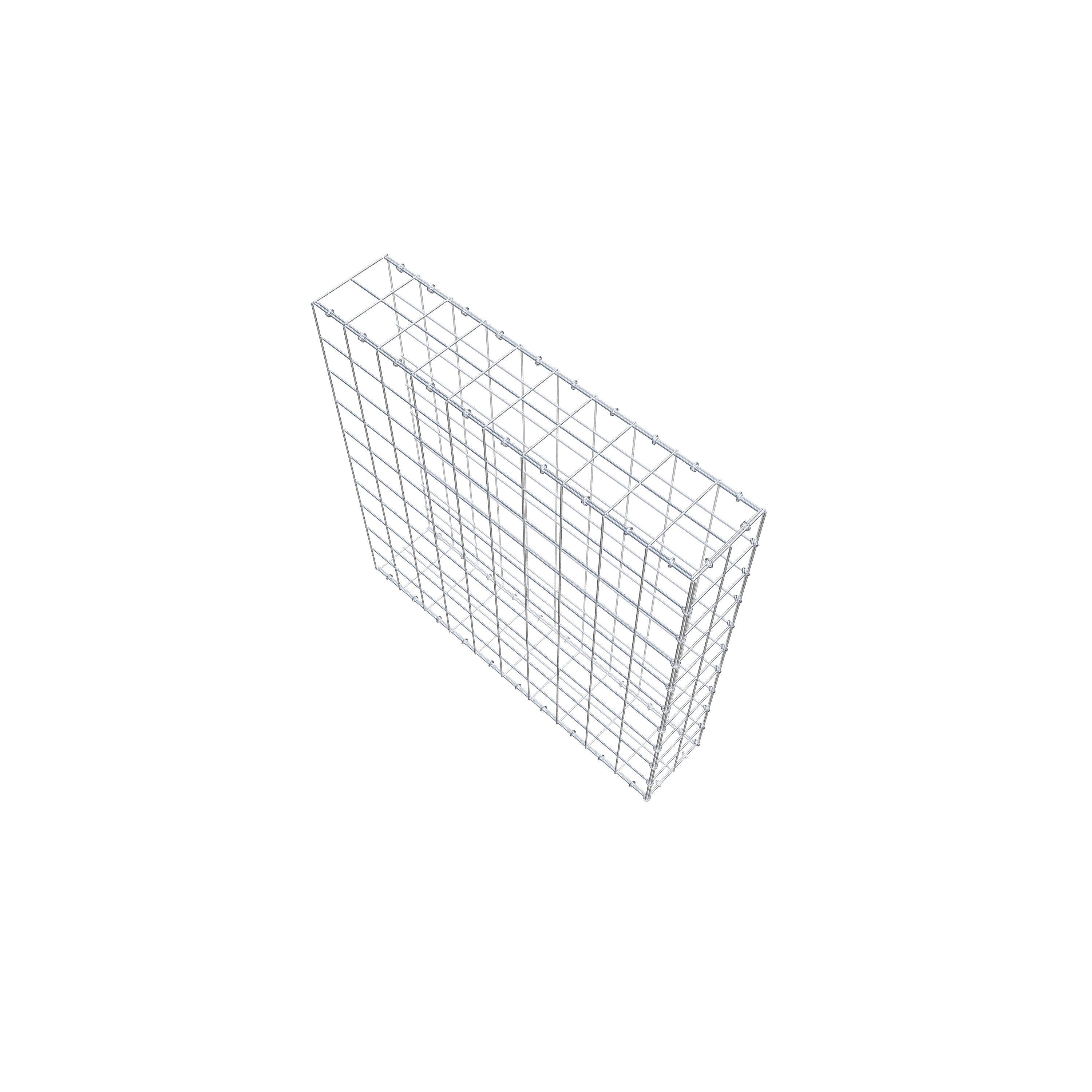 Gabião tipo 2 100 cm x 100 cm x 20 cm (C x A x P), malhagem 10 cm x 10 cm, anel C