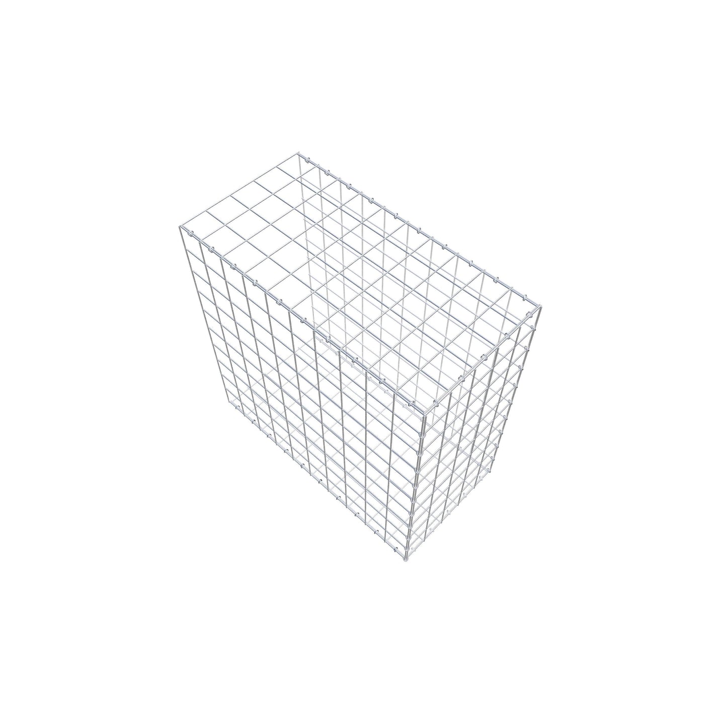 Monteret gabion type 2 100 cm x 100 cm x 50 cm (L x H x D), maskestørrelse 10 cm x 10 cm, C-ring