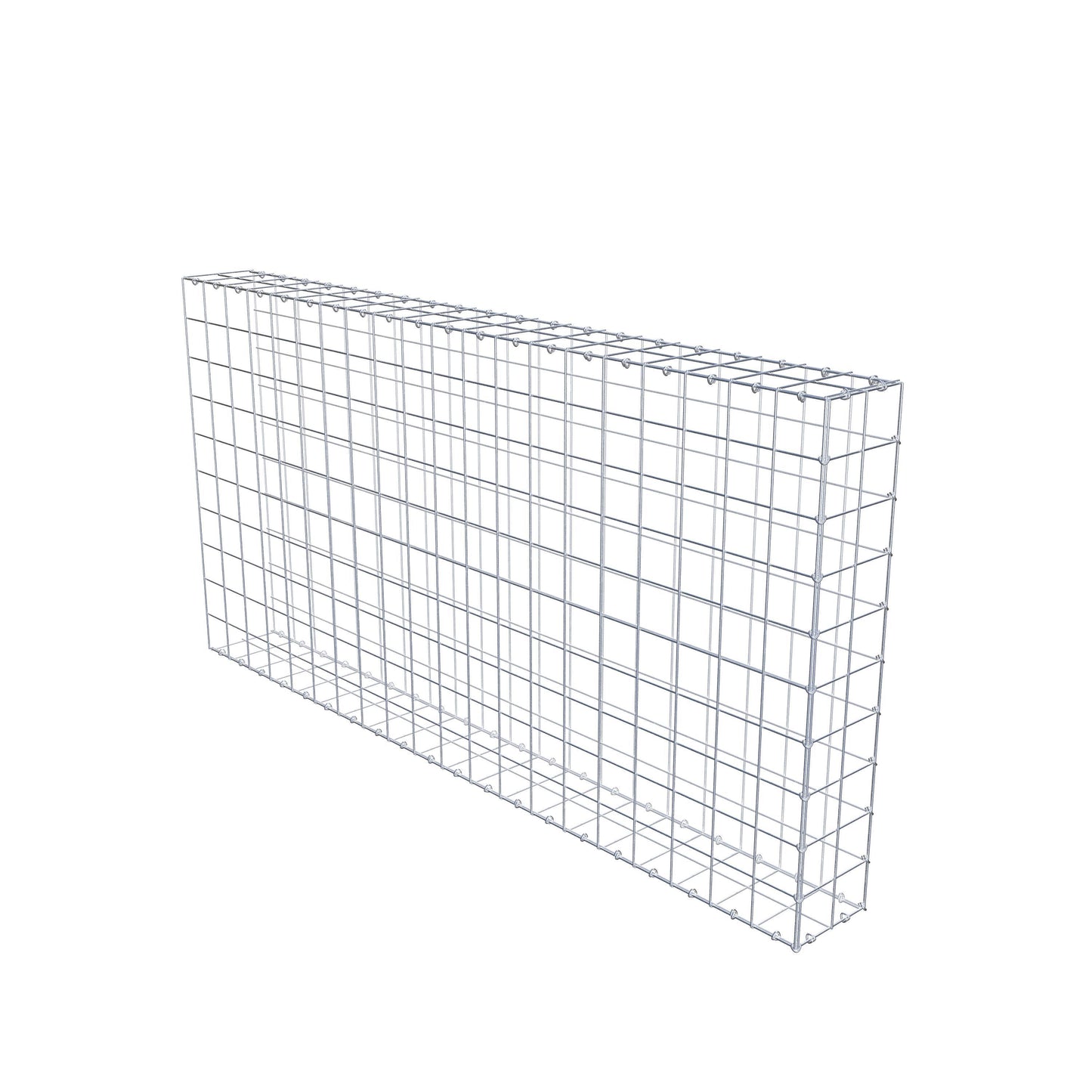 Typ 2 påbyggnadsgabion 200 cm x 100 cm x 20 cm (L x H x D), maskstorlek 10 cm x 10 cm, C-ring