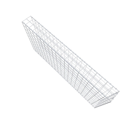 Typ 2 påbyggnadsgabion 200 cm x 100 cm x 20 cm (L x H x D), maskstorlek 10 cm x 10 cm, C-ring
