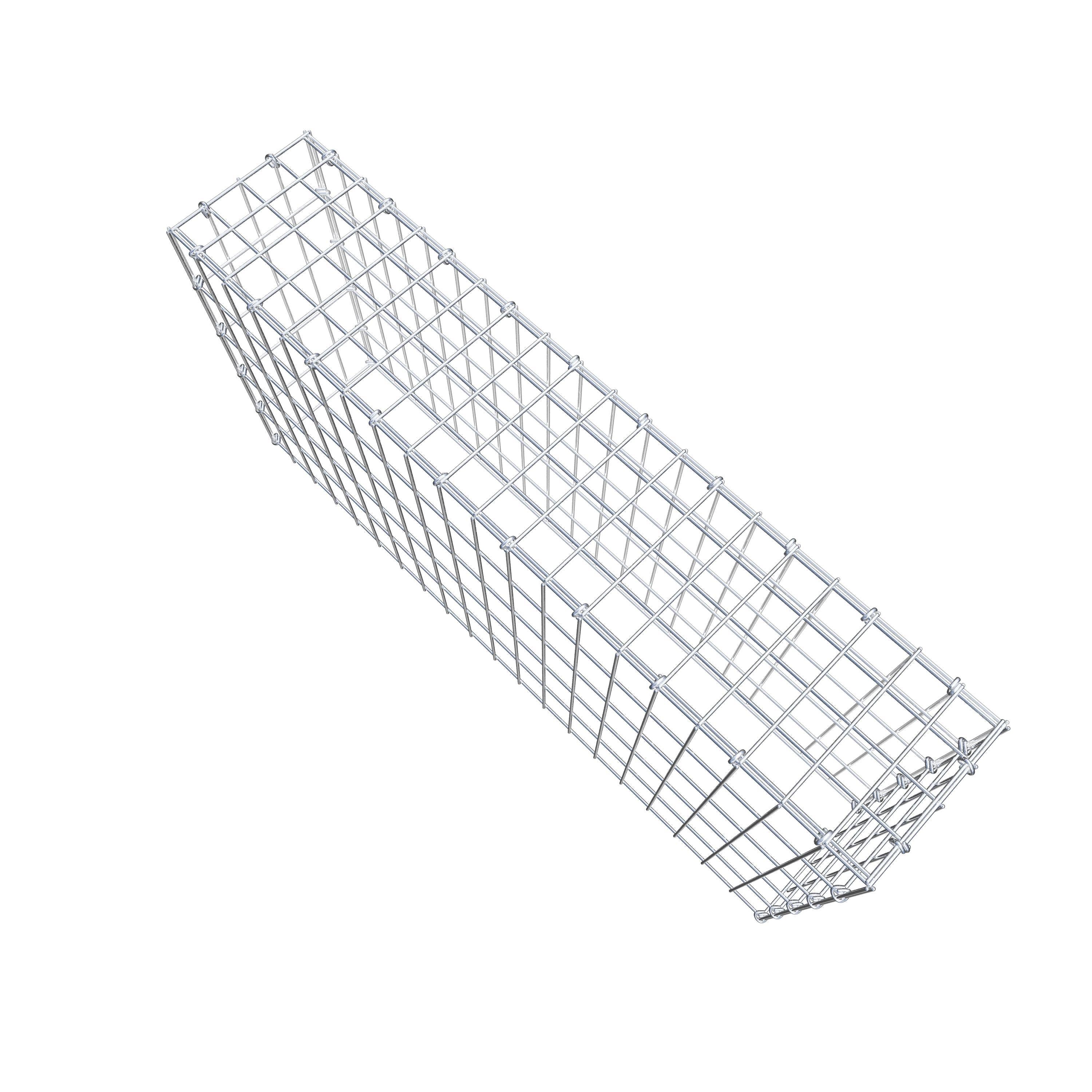 Anbaugabione Typ 3 100 cm x 50 cm x 20 cm (L x H x T), Maschenweite 5 cm x 10 cm, C-Ring