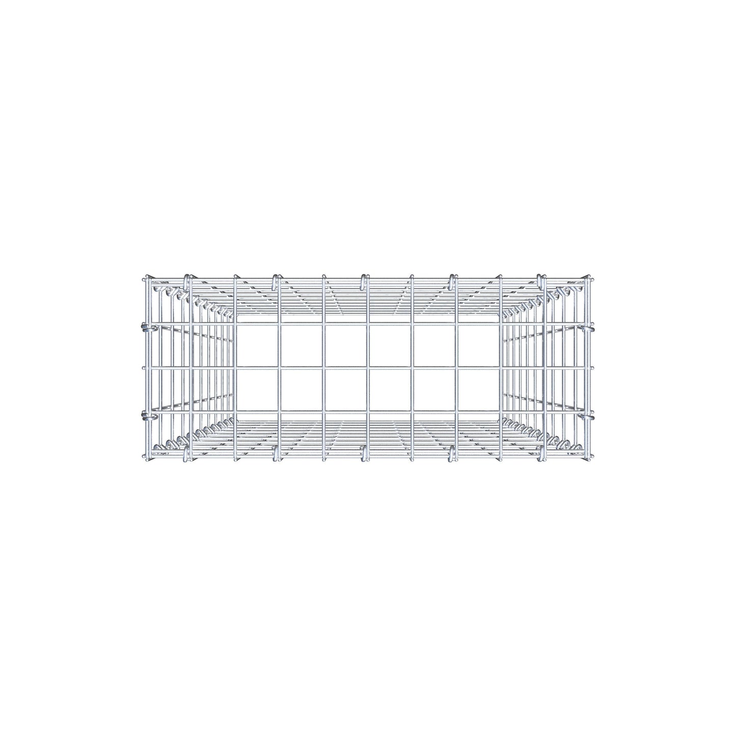 Anbaugabione Typ 3 100 cm x 50 cm x 20 cm (L x H x T), Maschenweite 5 cm x 10 cm, C-Ring