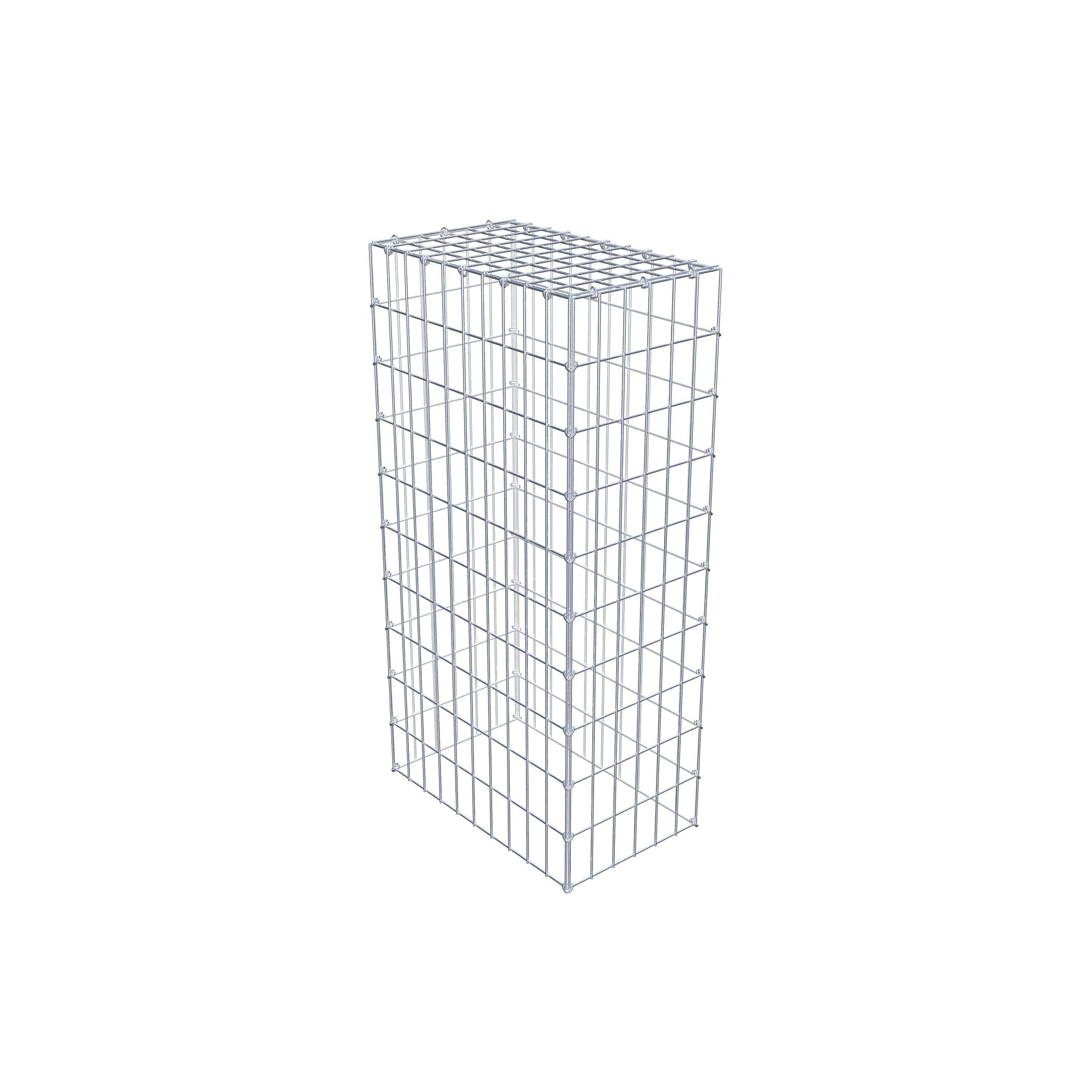 Mounted gabion type 3 100 cm x 50 cm x 30 cm (L x H x D), mesh size 5 cm x 10 cm, C-ring