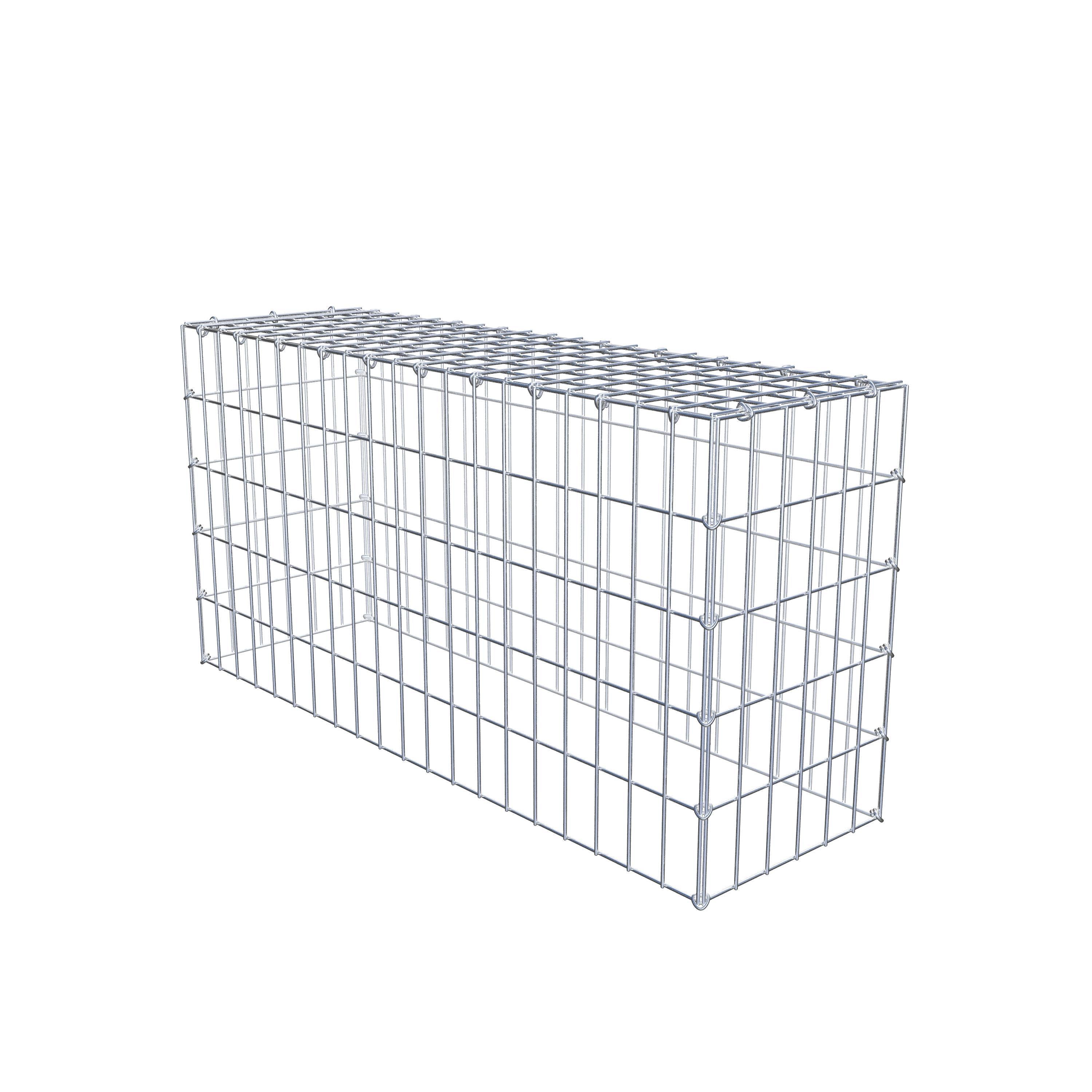 Mounted gabion type 3 100 cm x 50 cm x 30 cm (L x H x D), mesh size 5 cm x 10 cm, C-ring