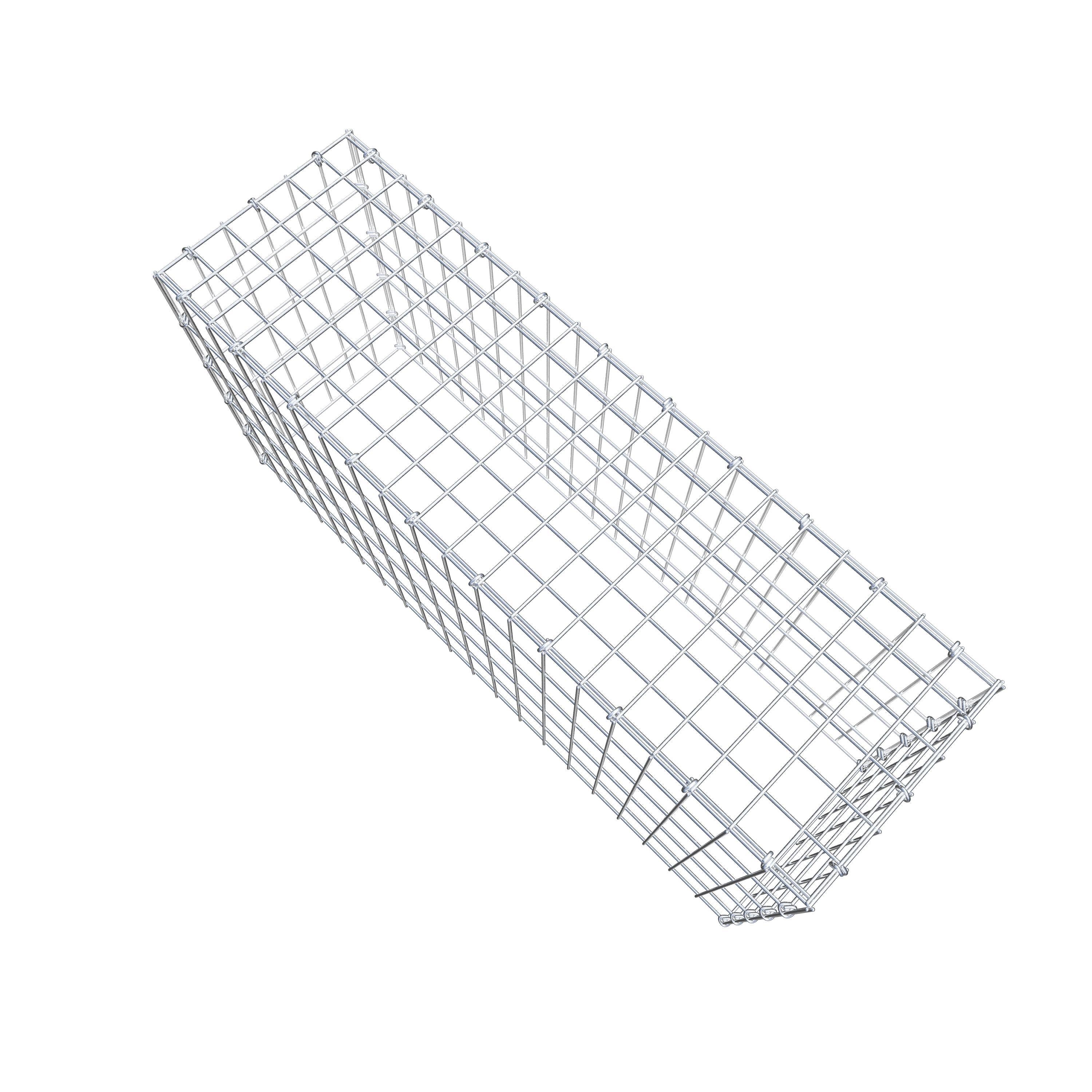 Mounted gabion type 3 100 cm x 50 cm x 30 cm (L x H x D), mesh size 5 cm x 10 cm, C-ring