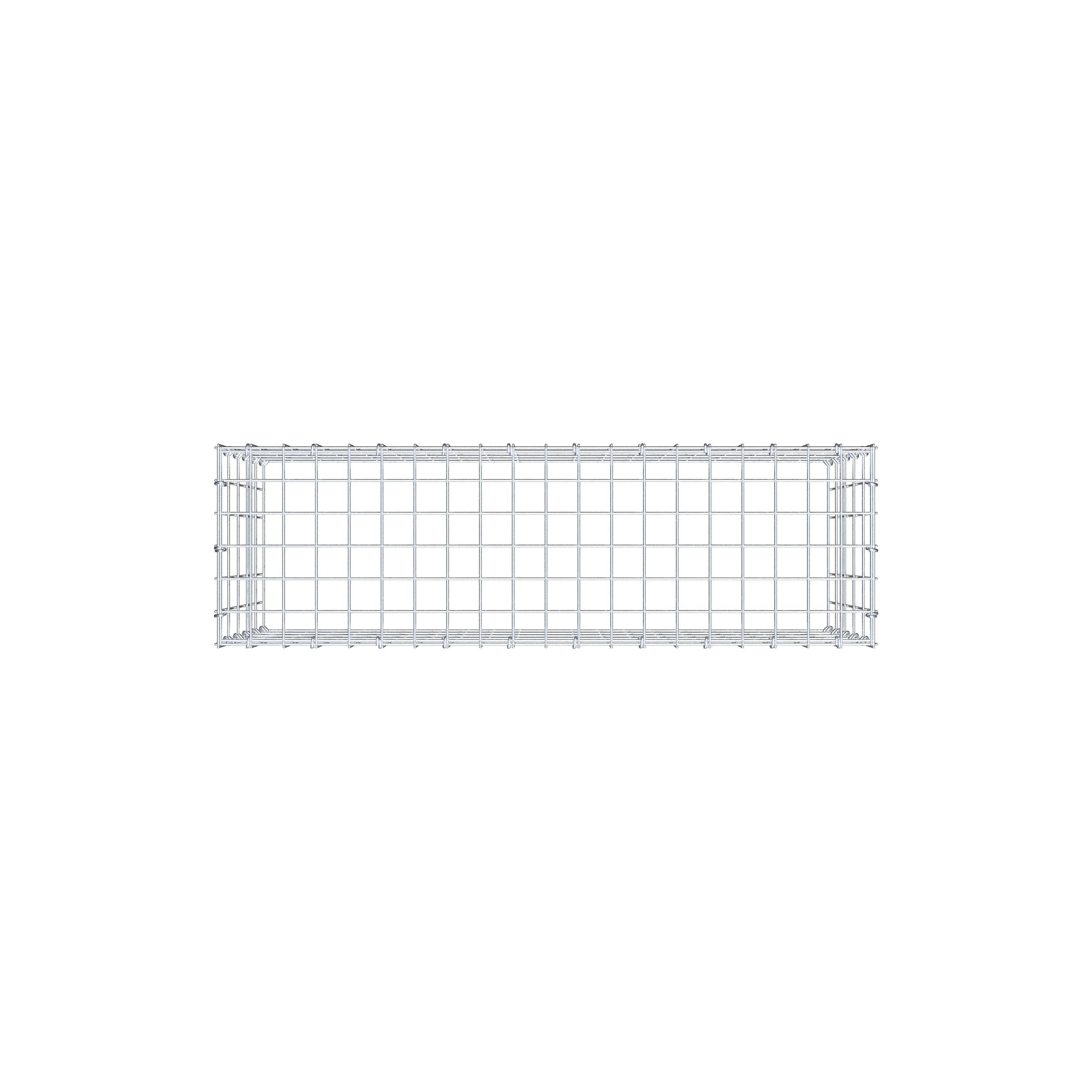 Mounted gabion type 3 100 cm x 50 cm x 30 cm (L x H x D), mesh size 5 cm x 10 cm, C-ring