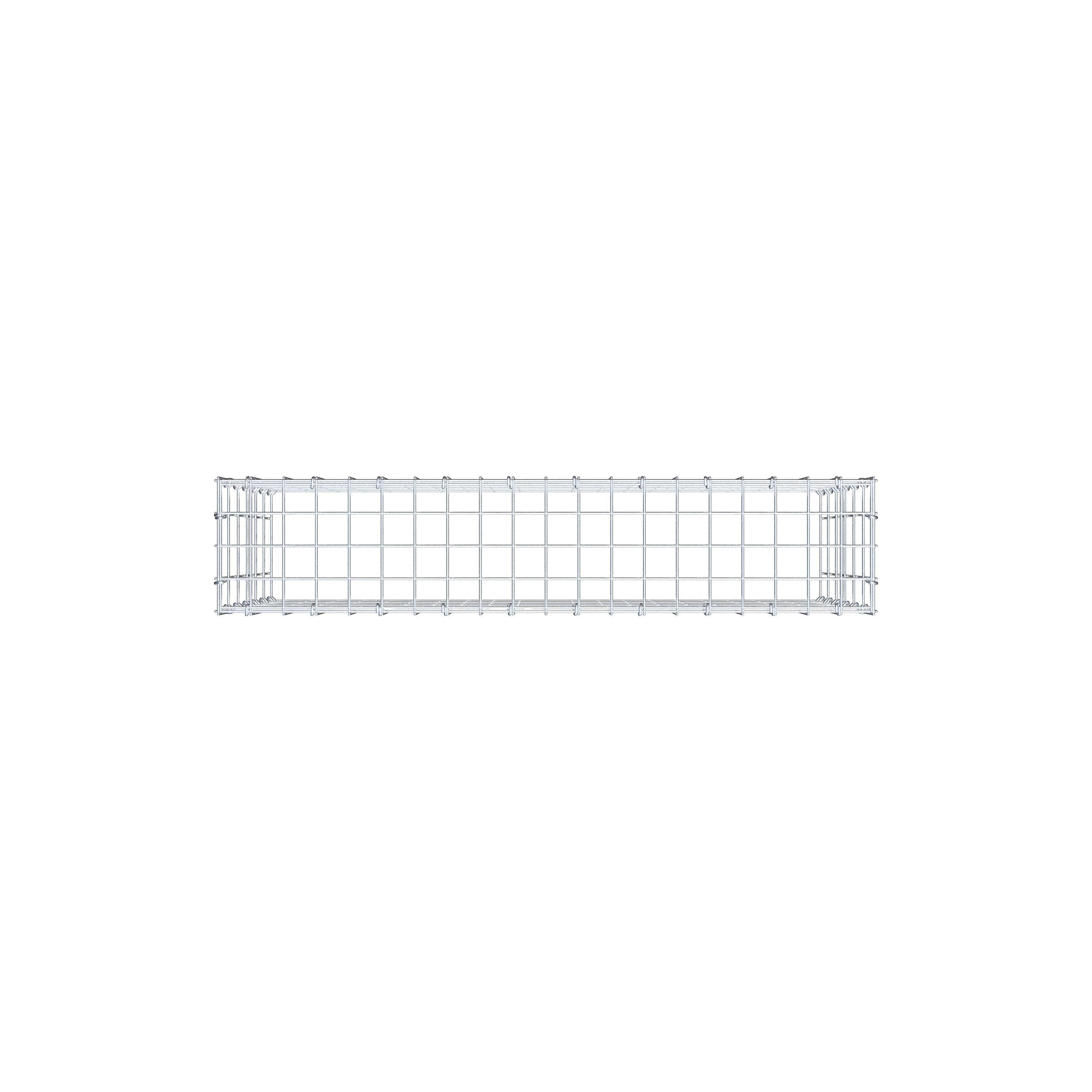 Anbaugabione Typ 3 100 cm x 60 cm x 20 cm (L x H x T), Maschenweite 5 cm x 10 cm, C-Ring