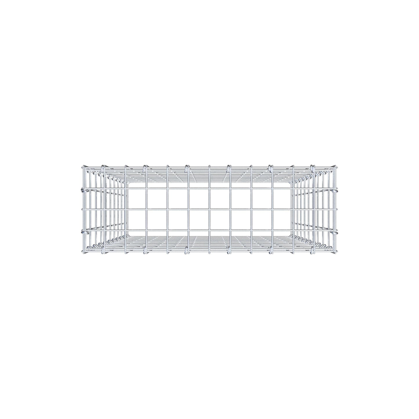 Mounted gabion type 3 100 cm x 60 cm x 20 cm (L x H x D), mesh size 5 cm x 10 cm, C-ring