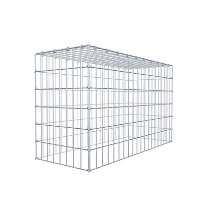Typ 3 påbyggnadsgabion 100 cm x 60 cm x 40 cm (L x H x D), maskstorlek 5 cm x 10 cm, C-ring
