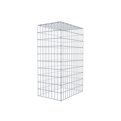 Typ 3 påbyggnadsgabion 100 cm x 60 cm x 40 cm (L x H x D), maskstorlek 5 cm x 10 cm, C-ring
