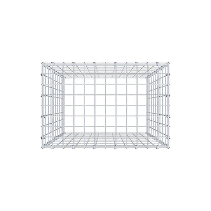 Typ 3 påbyggnadsgabion 100 cm x 60 cm x 40 cm (L x H x D), maskstorlek 5 cm x 10 cm, C-ring