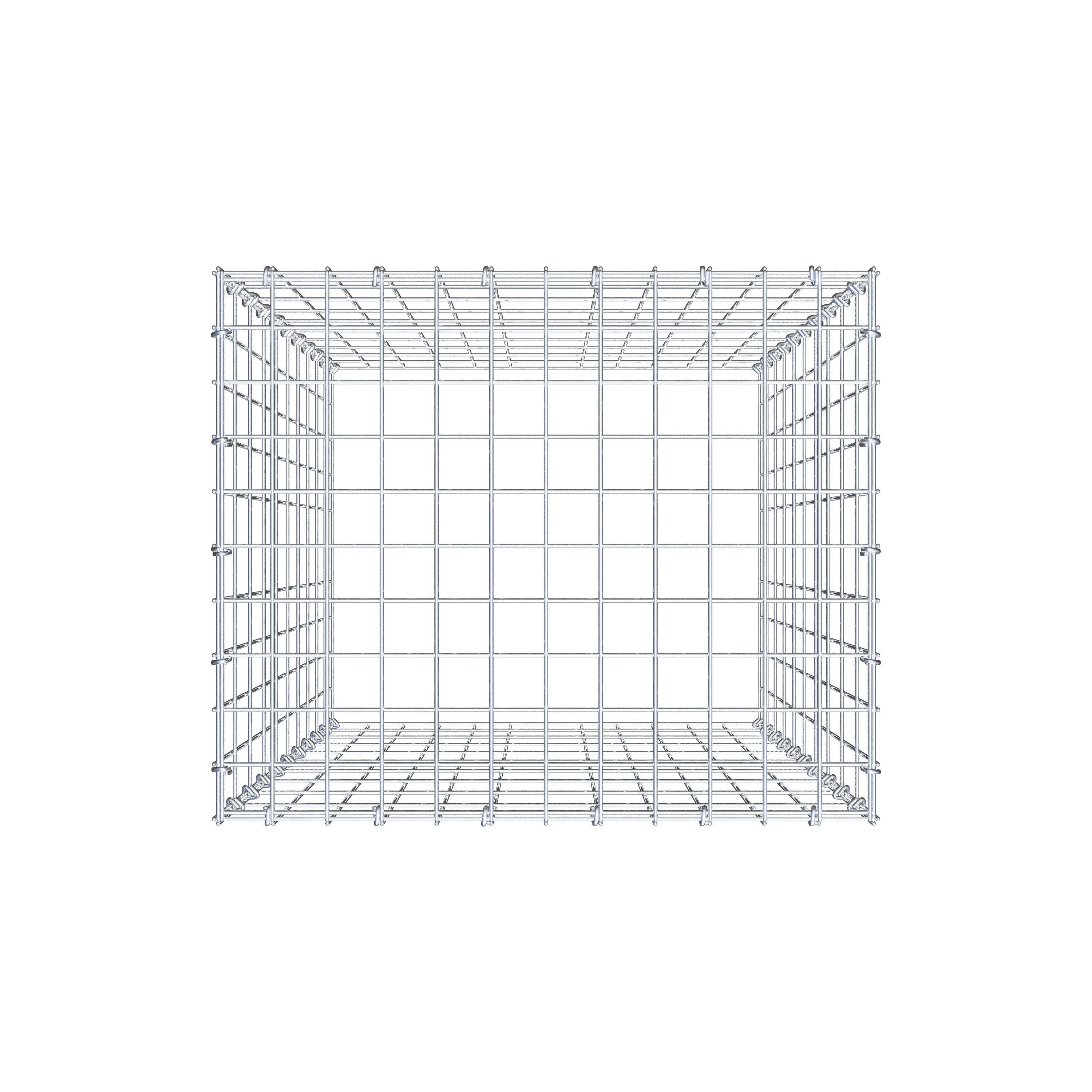 Mounted gabion type 3 100 cm x 60 cm x 50 cm (L x H x D), mesh size 5 cm x 10 cm, C-ring