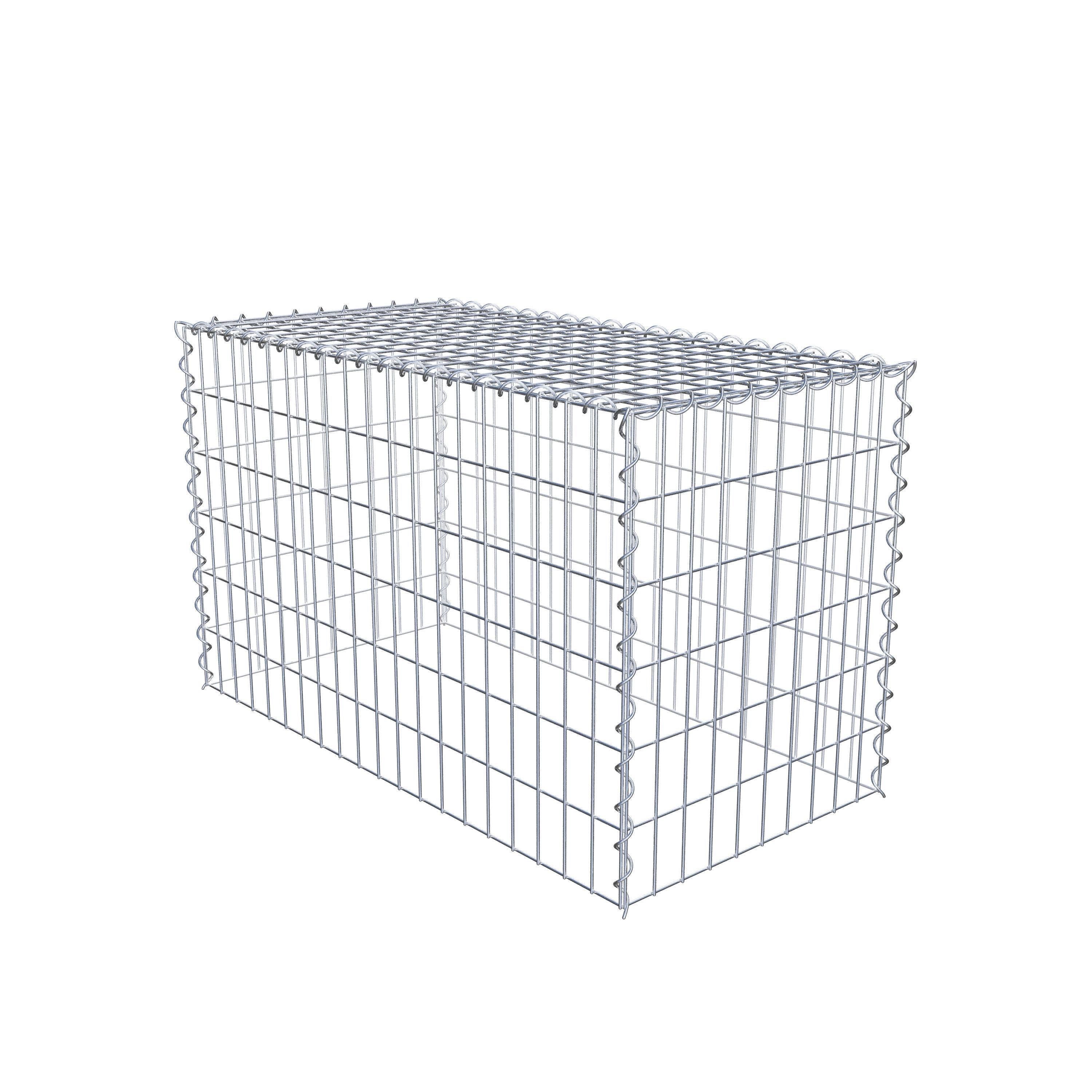 Opvokset gabion type 3 100 cm x 60 cm x 50 cm (L x H x D), maskestørrelse 5 cm x 10 cm, spiral