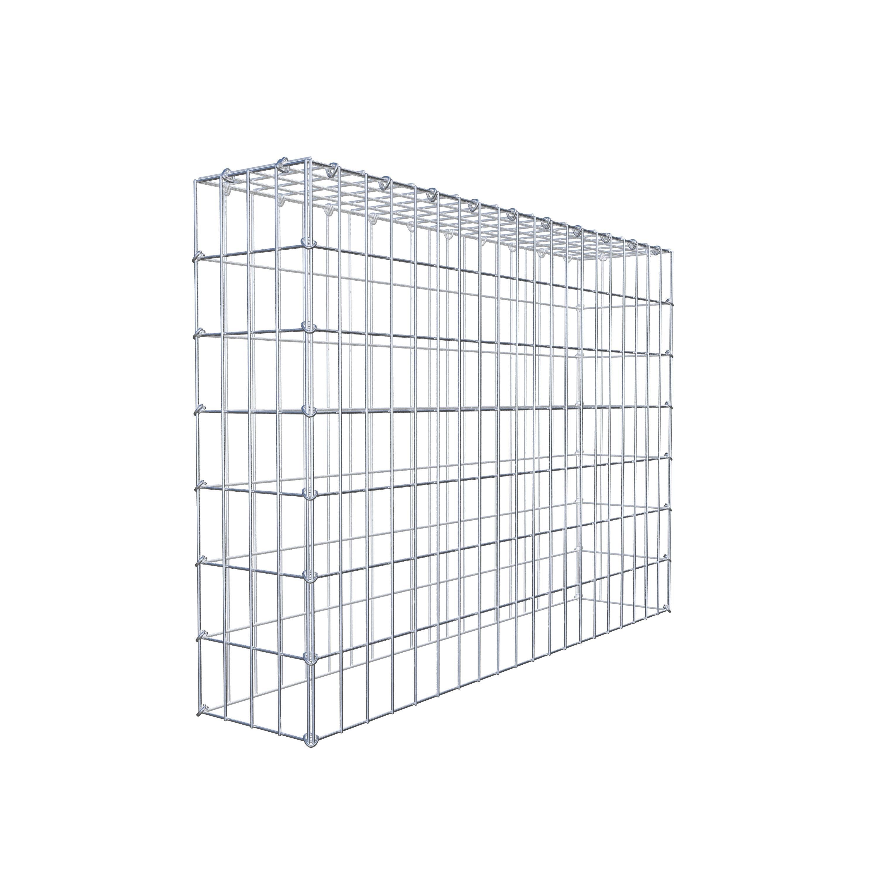 Mounted gabion type 3 100 cm x 70 cm x 20 cm (L x H x D), mesh size 5 cm x 10 cm, C-ring