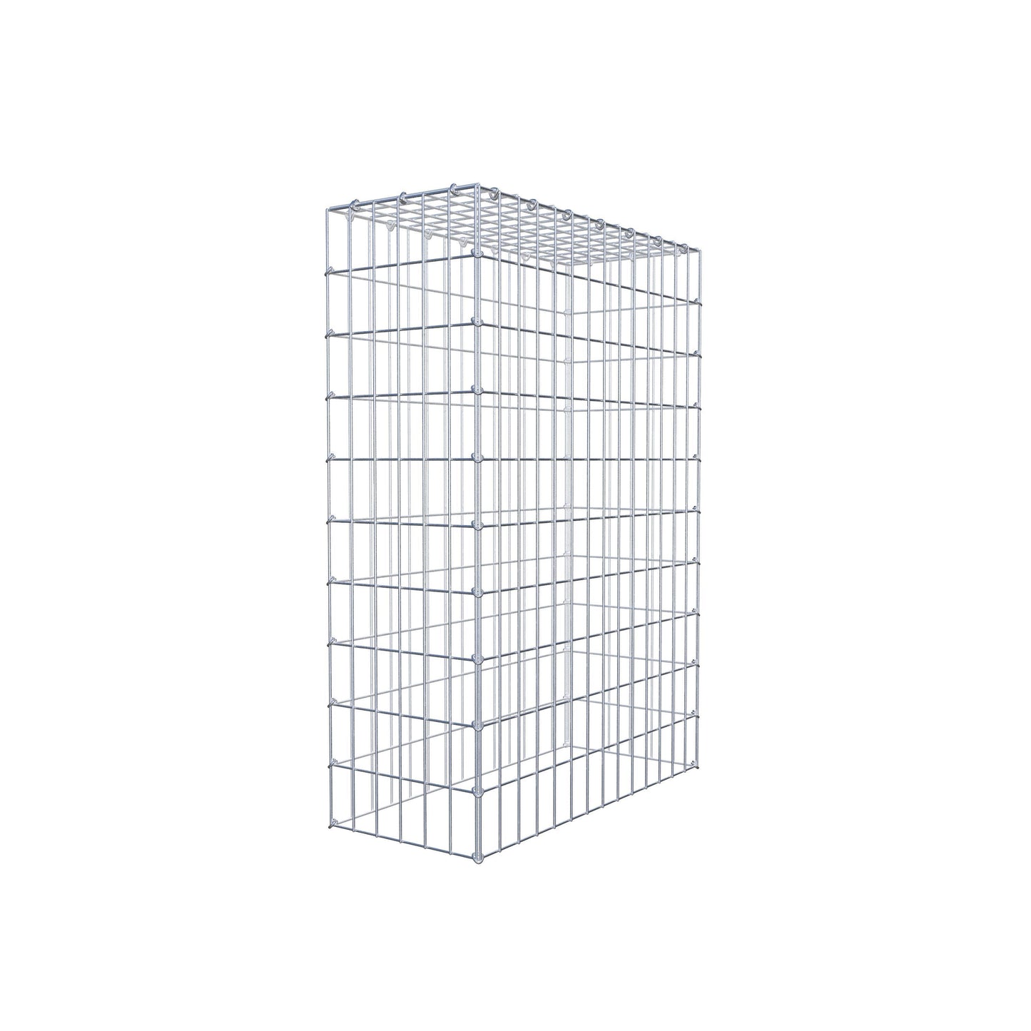 Typ 3 påbyggnadsgabion 100 cm x 70 cm x 30 cm (L x H x D), maskstorlek 5 cm x 10 cm, C-ring