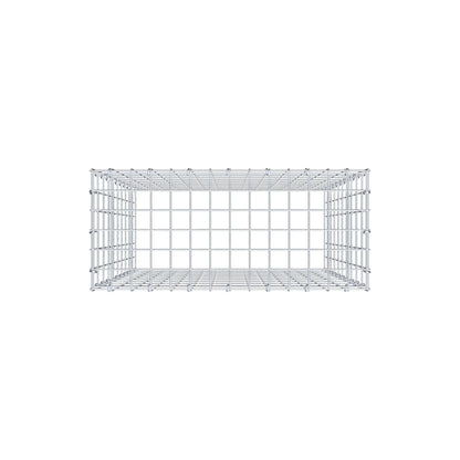 Typ 3 påbyggnadsgabion 100 cm x 70 cm x 30 cm (L x H x D), maskstorlek 5 cm x 10 cm, C-ring