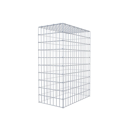Mounted gabion type 3 100 cm x 70 cm x 40 cm (L x H x D), mesh size 5 cm x 10 cm, C-ring