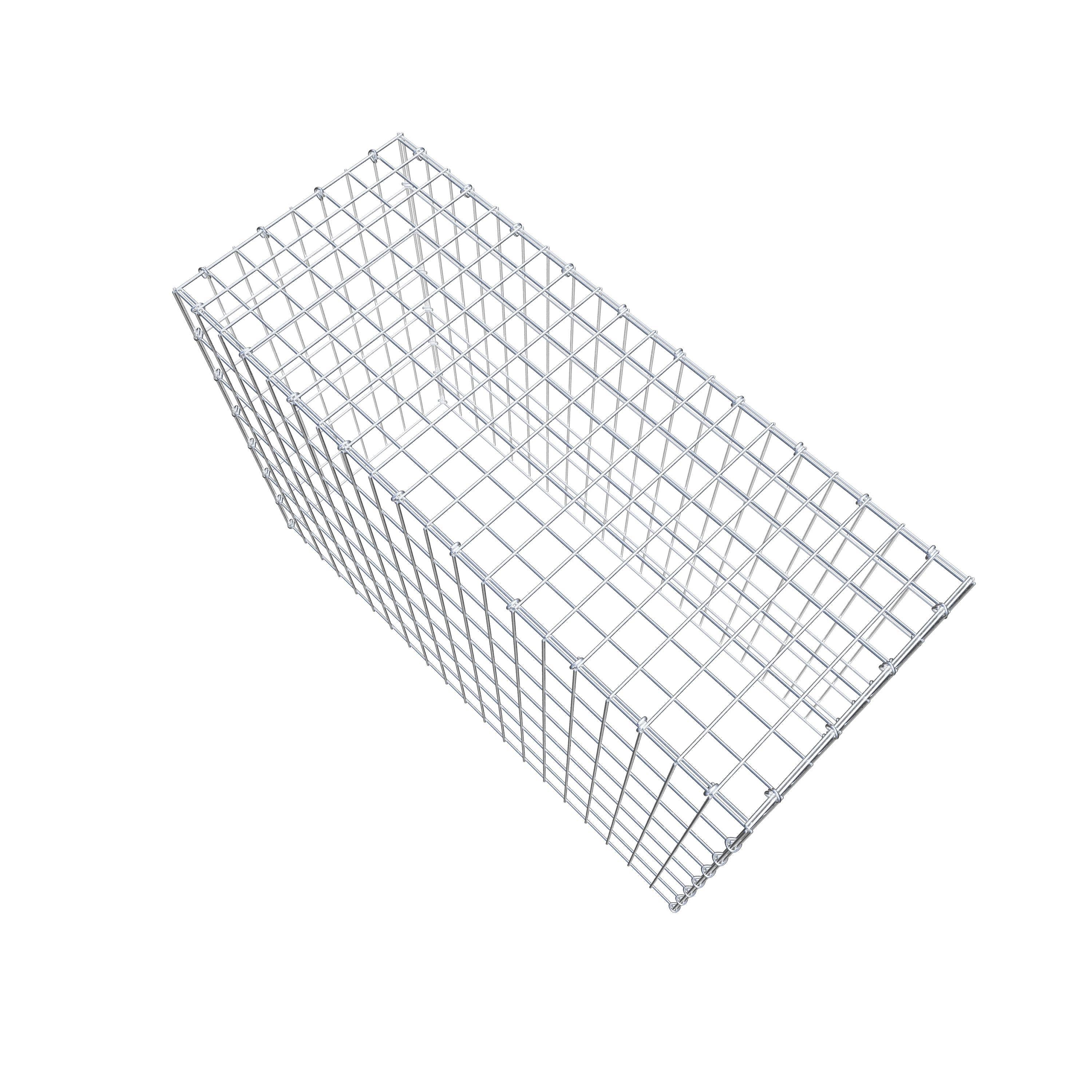 Mounted gabion type 3 100 cm x 70 cm x 40 cm (L x H x D), mesh size 5 cm x 10 cm, C-ring