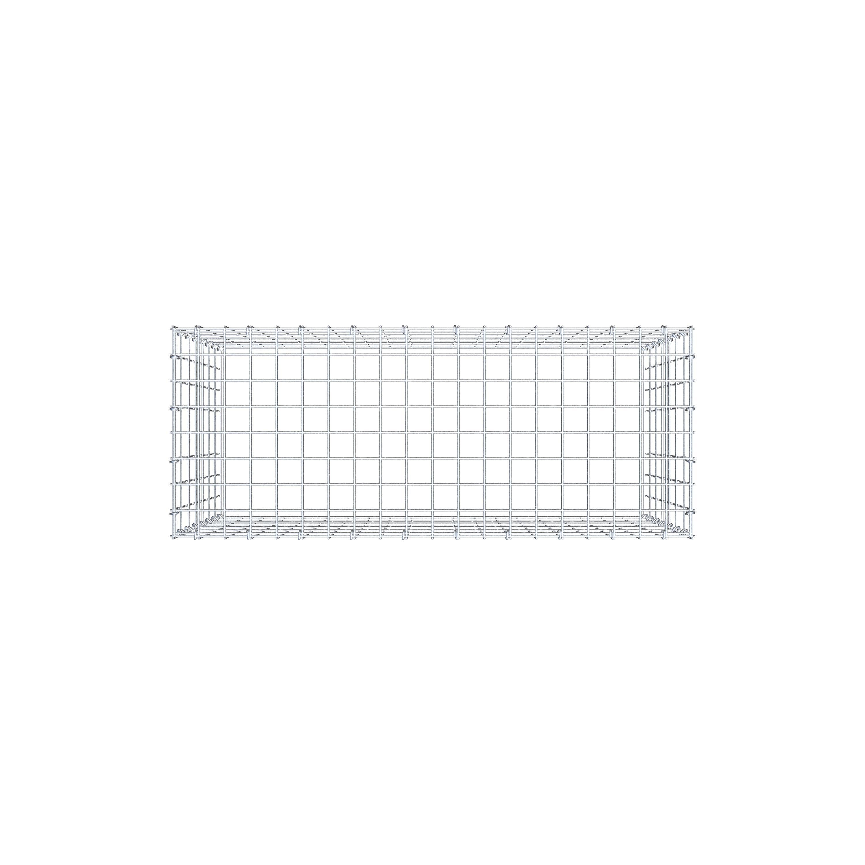 Mounted gabion type 3 100 cm x 70 cm x 40 cm (L x H x D), mesh size 5 cm x 10 cm, C-ring