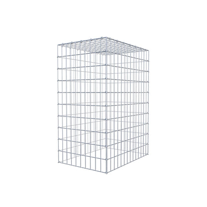 Monteret gabion type 3 100 cm x 70 cm x 50 cm (L x H x D), maskestørrelse 5 cm x 10 cm, C-ring