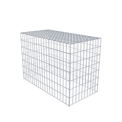 Monteret gabion type 3 100 cm x 70 cm x 50 cm (L x H x D), maskestørrelse 5 cm x 10 cm, C-ring