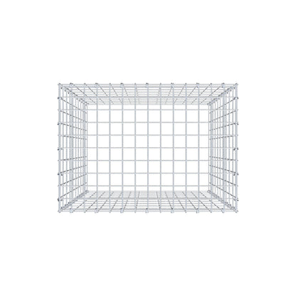 Monteret gabion type 3 100 cm x 70 cm x 50 cm (L x H x D), maskestørrelse 5 cm x 10 cm, C-ring