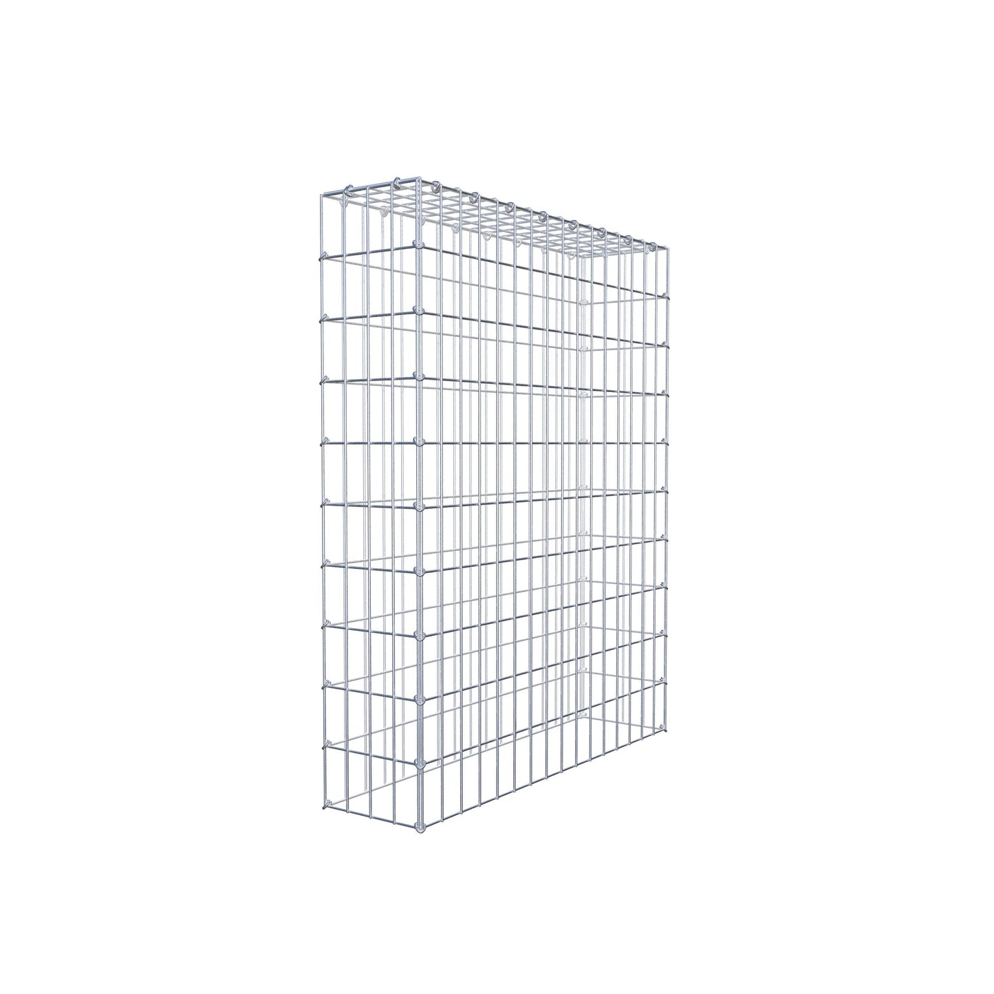 Typ 3 påbyggnadsgabion 100 cm x 80 cm x 20 cm (L x H x D), maskstorlek 5 cm x 10 cm, C-ring
