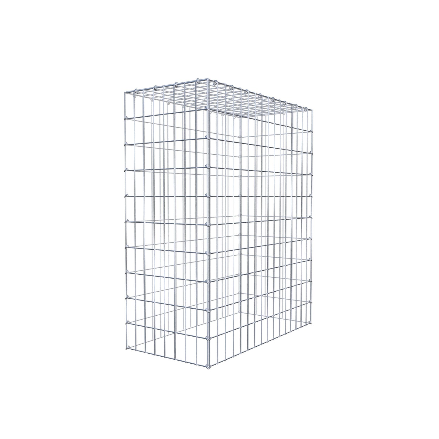 Typ 3 påbyggnadsgabion 100 cm x 80 cm x 40 cm (L x H x D), maskstorlek 5 cm x 10 cm, C-ring