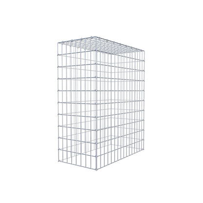 Typ 3 påbyggnadsgabion 100 cm x 80 cm x 40 cm (L x H x D), maskstorlek 5 cm x 10 cm, C-ring